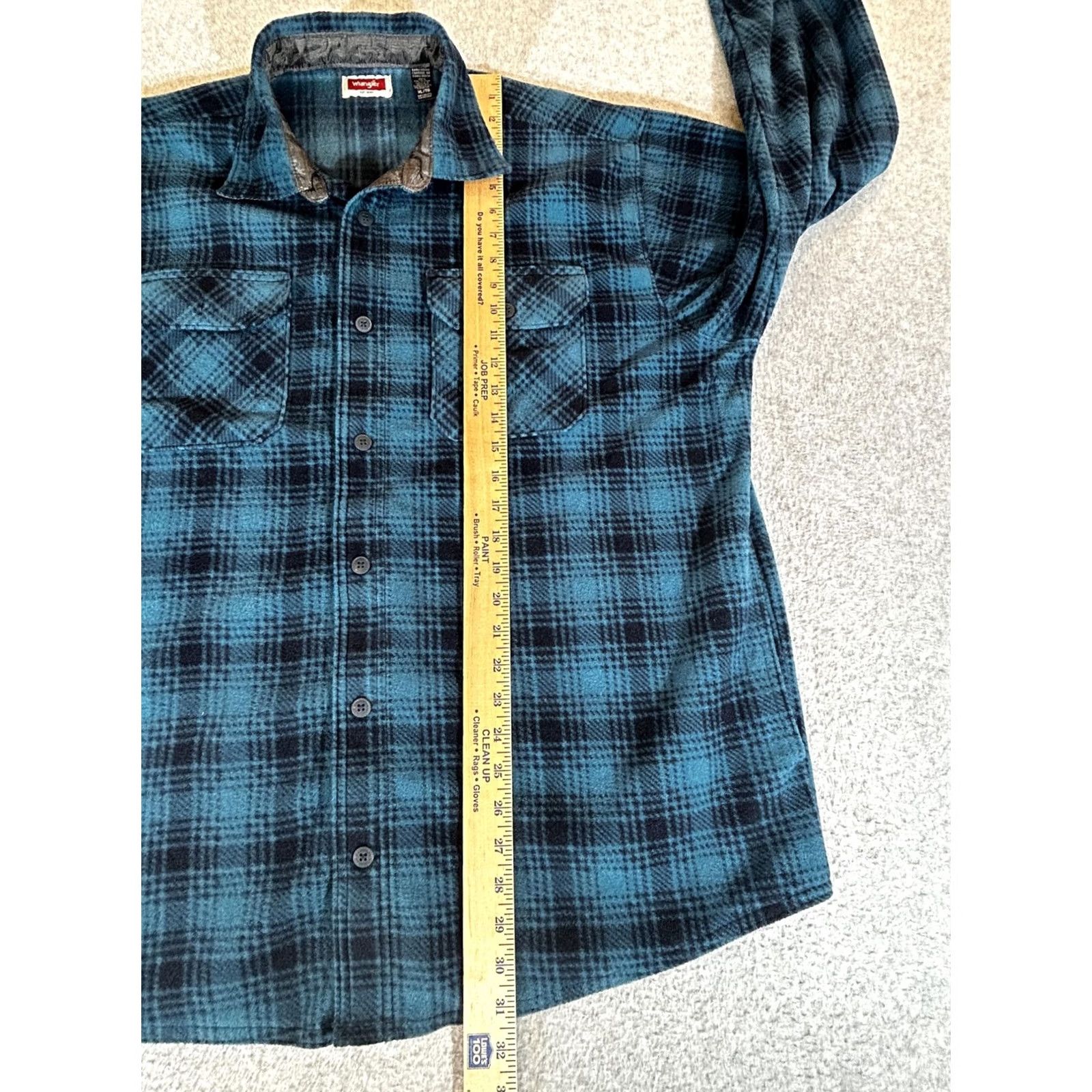 Wrangler Wrangler Flannel Shirt Mens XL Blue Plaid Button Shacket Jacket Workwear Outdoor Size US XL / EU 56 / 4 - 5 Thumbnail