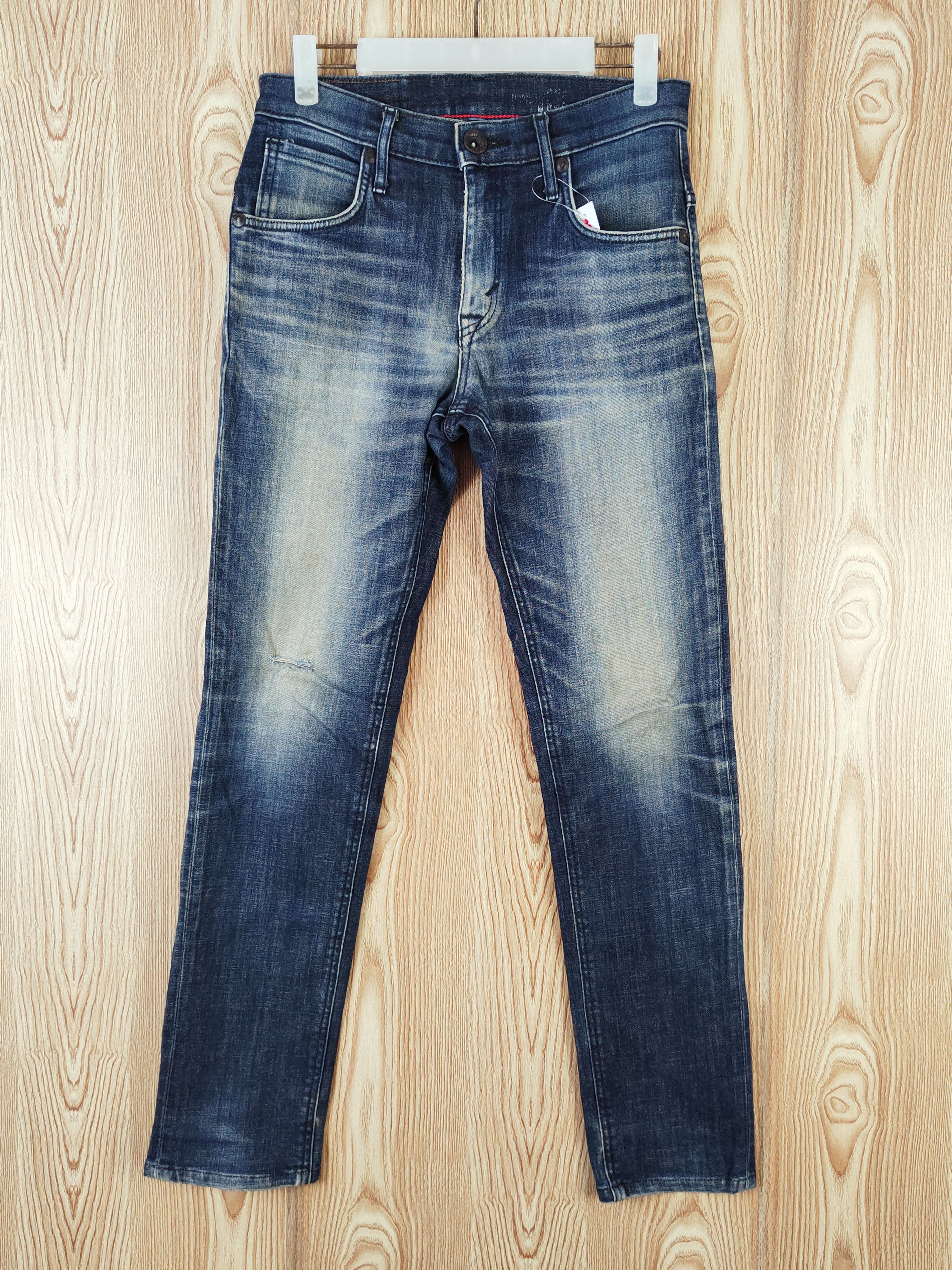 Edwin Edwin Dark Blue Distressed Ripped Jeans #W796 Size US 29 - 1 Thumbnail