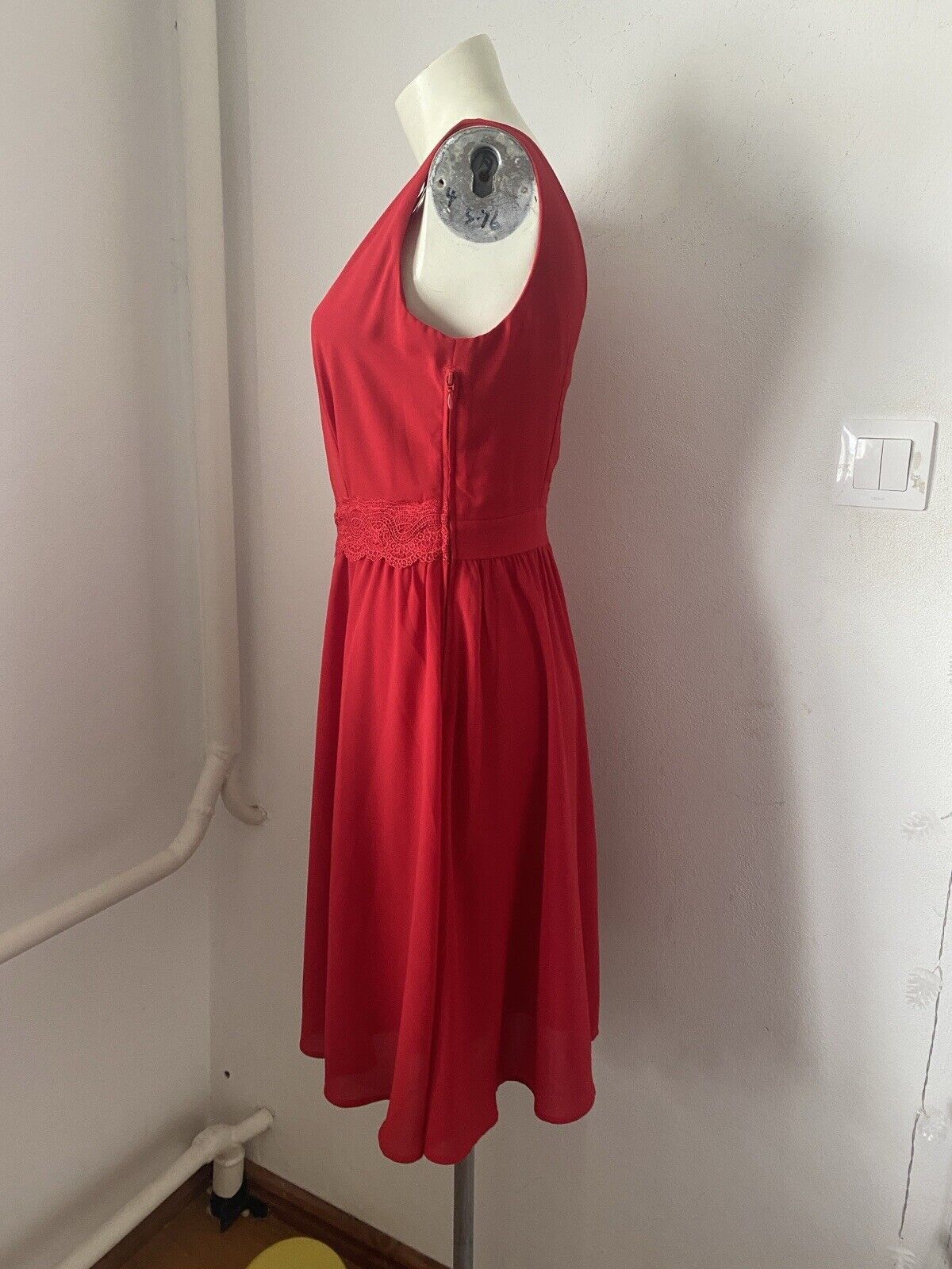 Vintage Orsay Party Dress Red Size 10 Sk2421 Size M / US 6-8 / IT 42-44 - 6 Thumbnail