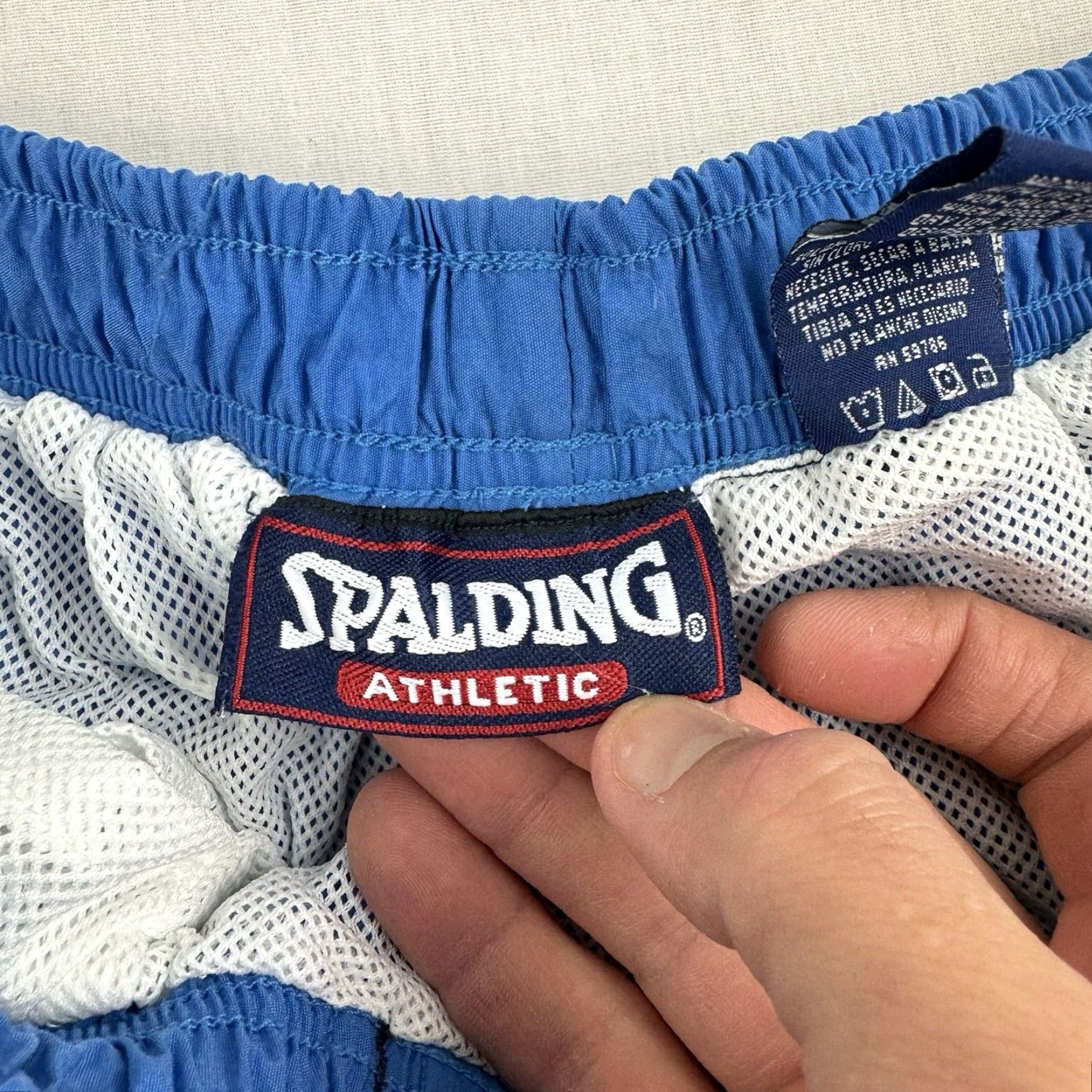 Spalding Vintage Spalding Swim Trunks Adult XL Blue Grunge Y2K Baggy Hipster Punk Shorts Size US 36 / EU 52 - 6 Thumbnail