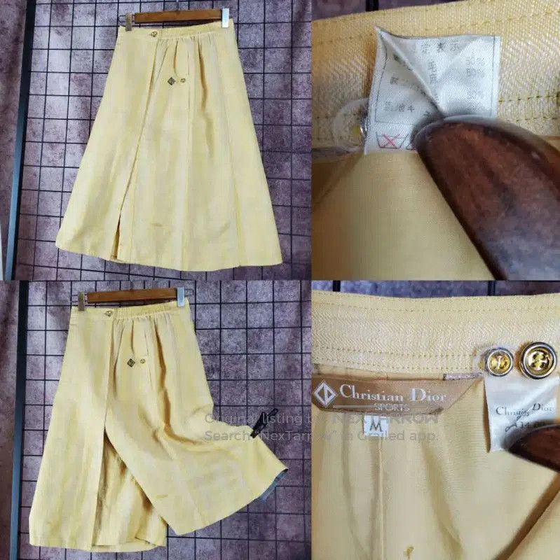 Dior Dior Summer Yellow Wool Blend Long Skirt . Size 23" - 1 Thumbnail