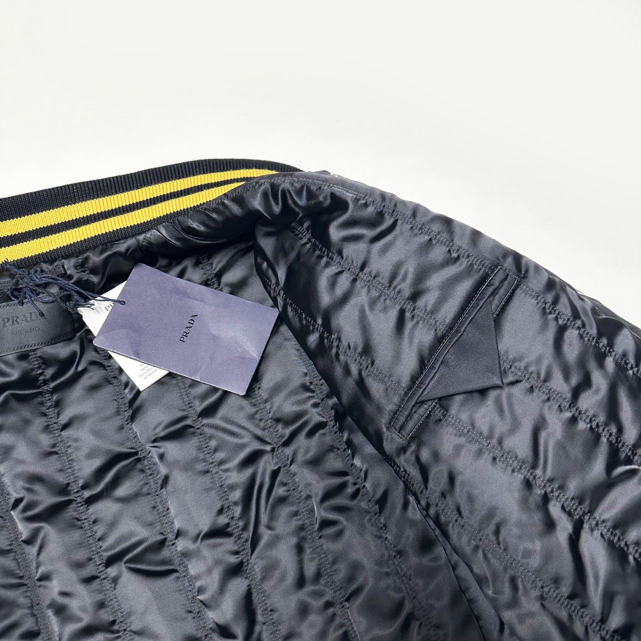 Prada Prada mens size XL re-nylon Bomber jacket baseball varsity Size US XL / EU 56 / 4 - 9 Thumbnail