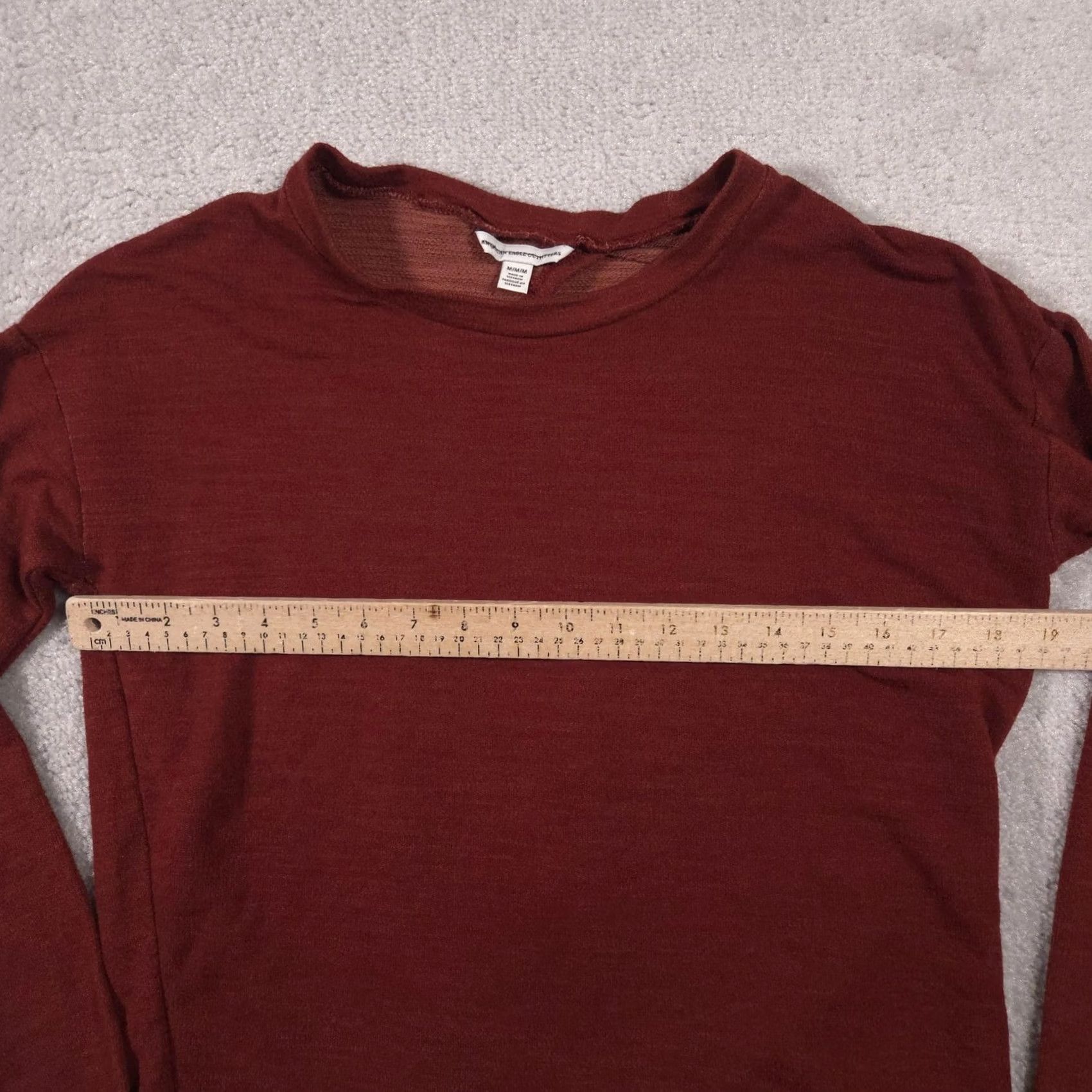 American Eagle Outfitters VINTAGE? No. American Eagle Outfitters Sweater Womens Medium Red Crew Neck Long Sleeve Open Back Twist Pullover Size M / US 6-8 / IT 42-44 - 7 Thumbnail