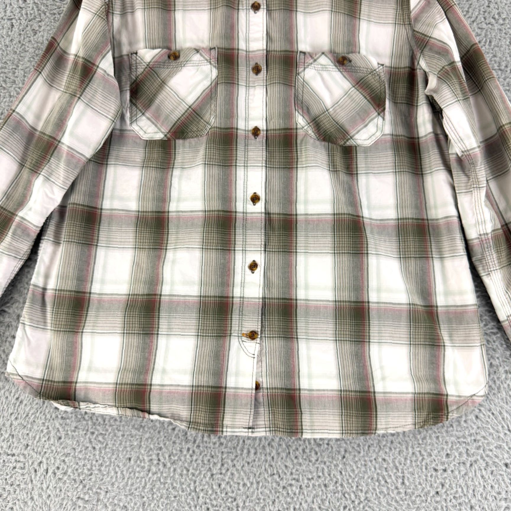 Carhartt Carhartt Huron Button-Up Shirt Womens Large Green Plaid Long Sleeve Collared Size L / US 10 / IT 46 - 4 Thumbnail