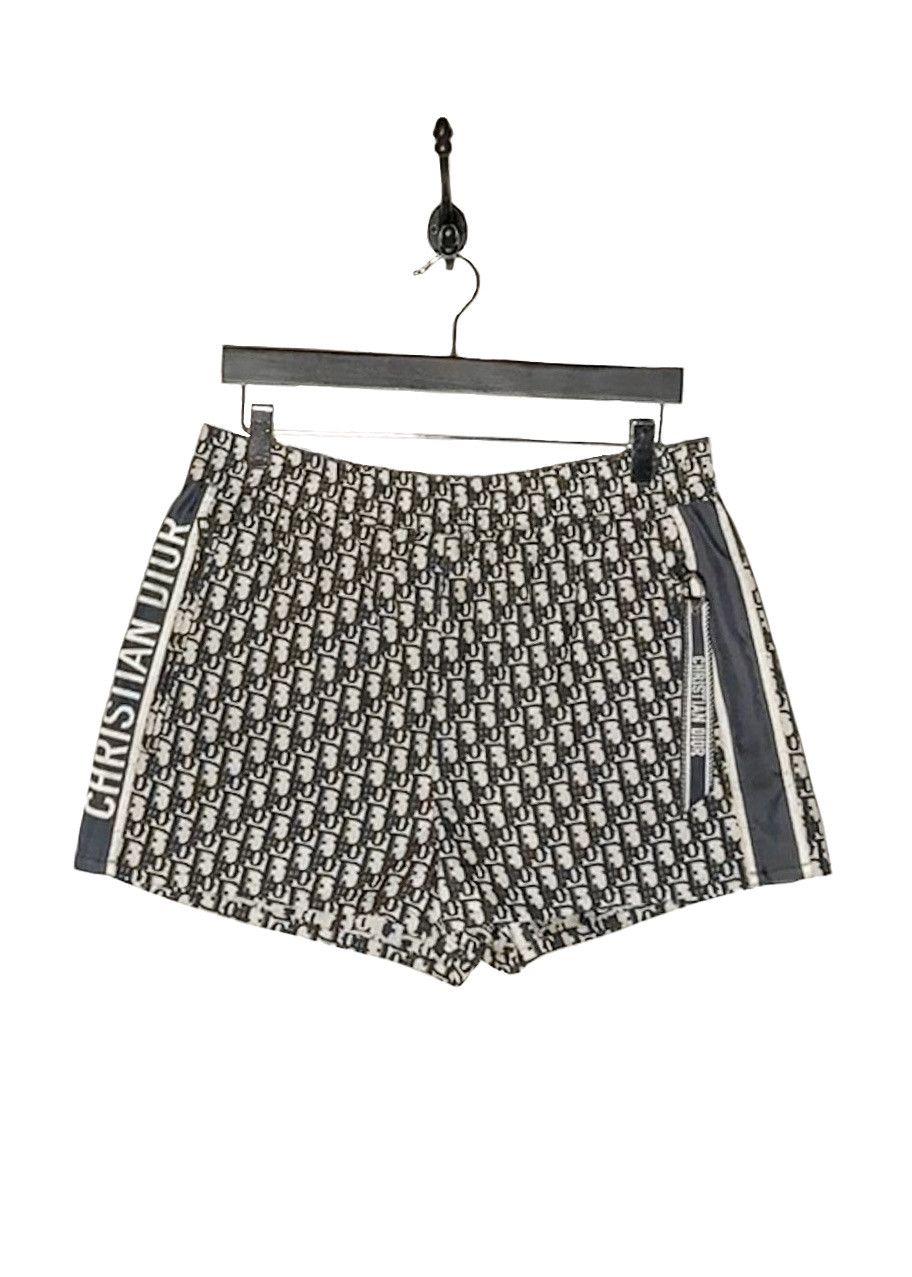 Dior Dior Blue Oblique Jacquard Taffeta Technical Mini Shorts Size 26" / US 2 / IT 38 - 1 Thumbnail