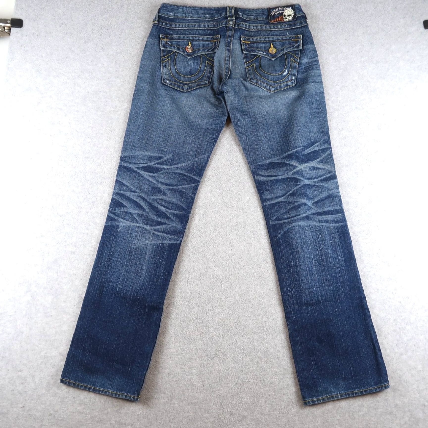 True Religion True Religion Billy Jeans Womens Size 30 Straight Leg Low Rise Flap Size 30" / US 8 / IT 44 - 2 Thumbnail