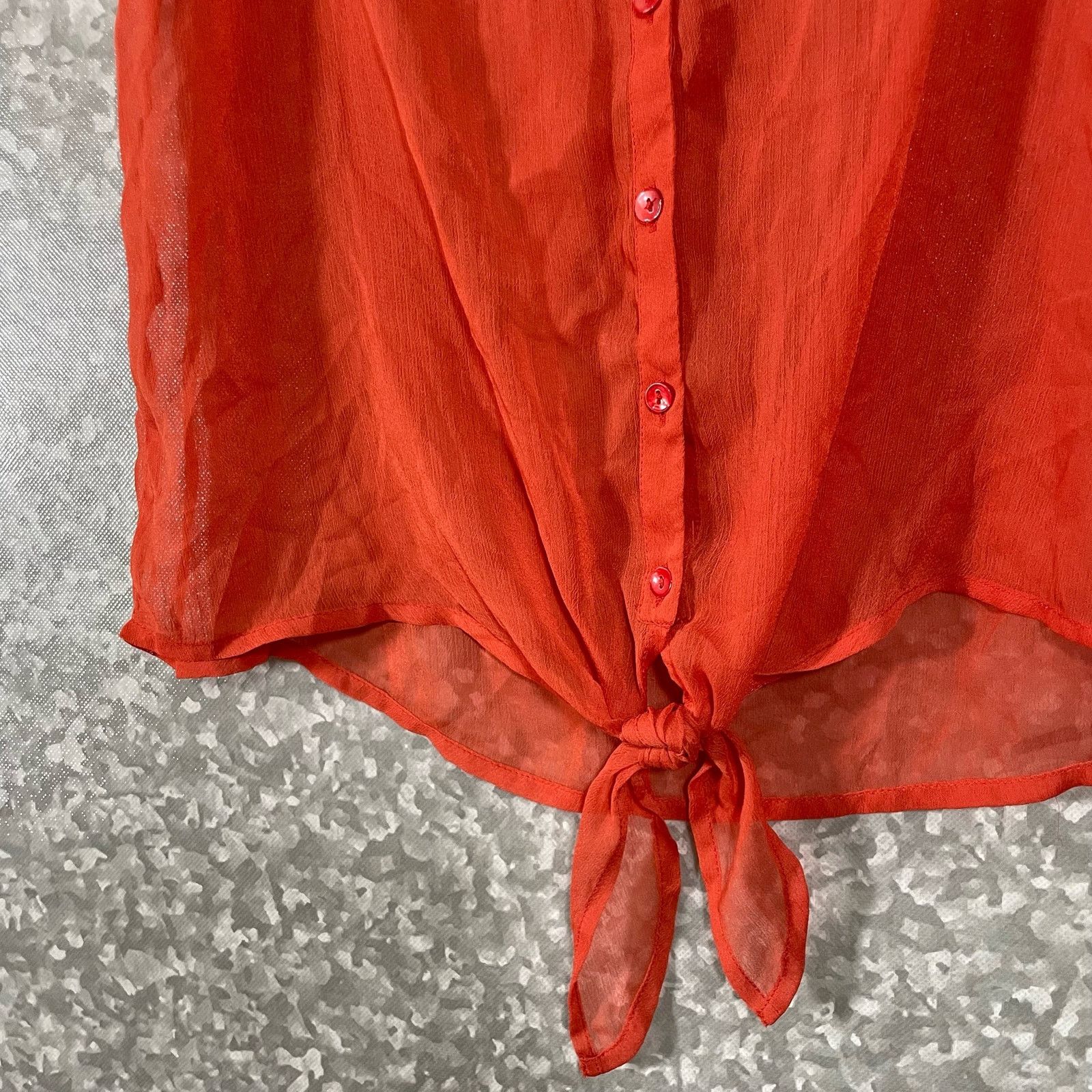 Lucky Brand Lucky Brand Orange Sheer Embroidered Button Up Shirt - Small Size S / US 4 / IT 40 - 3 Thumbnail