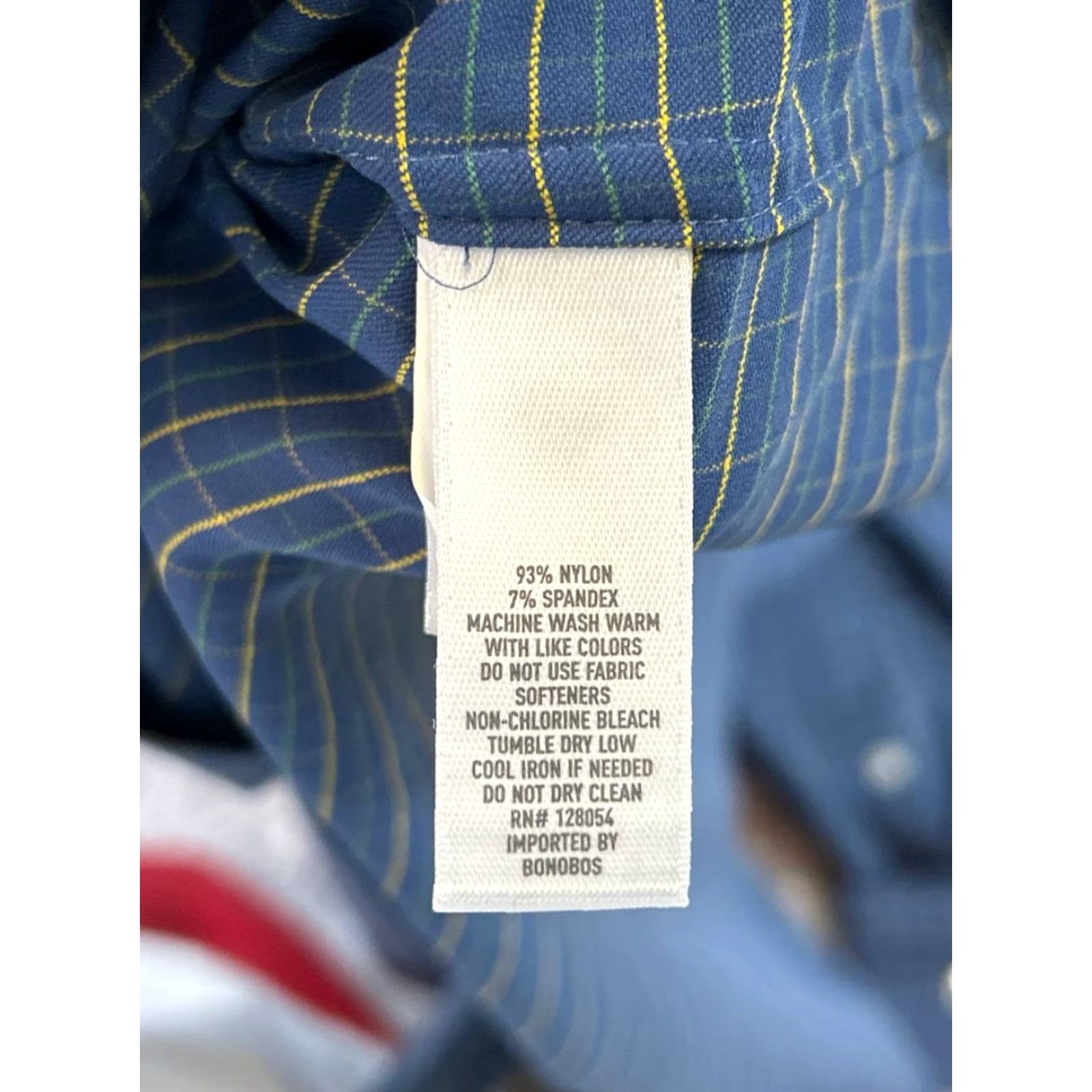 Bonobos Bonobos Shirt Bonobos Mens Large Blue Yellow Button Up Plaid Collared Cotton Woven Casual Slim Regular Size US L / EU 52-54 / 3 - 4 Thumbnail