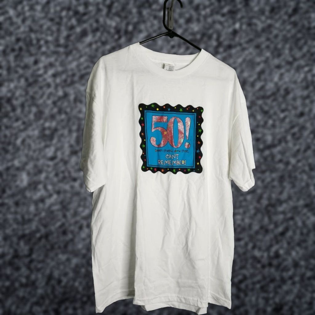 Vintage VINTAGE AmScan 50th Birthday T-Shirt Been There Done That Unisex Adults XL Yellow Crew Neck Short Sleeve Cotton 50th Birthday Mens Womens Boys Girls Size US XL / EU 56 / 4 - 1 Thumbnail