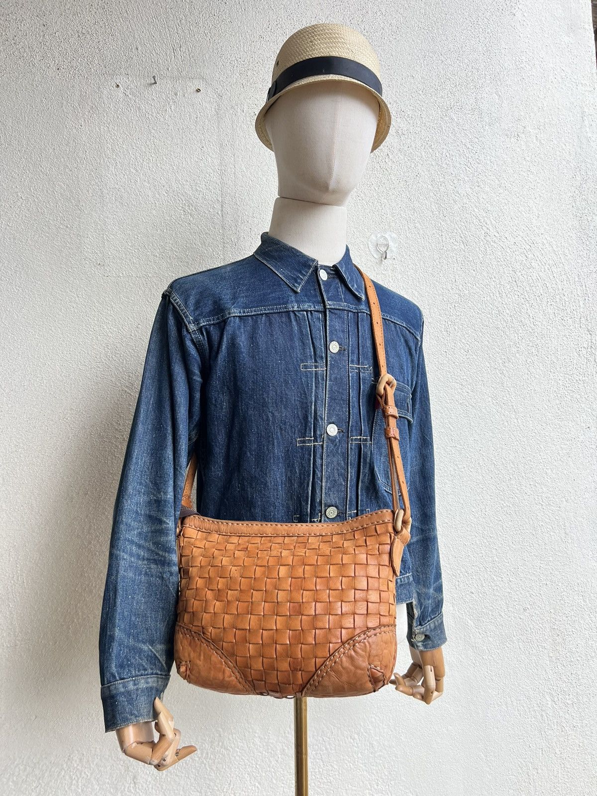 Leather Robita Japan Patina Woven Leather Bag Size ONE SIZE - 20 Thumbnail