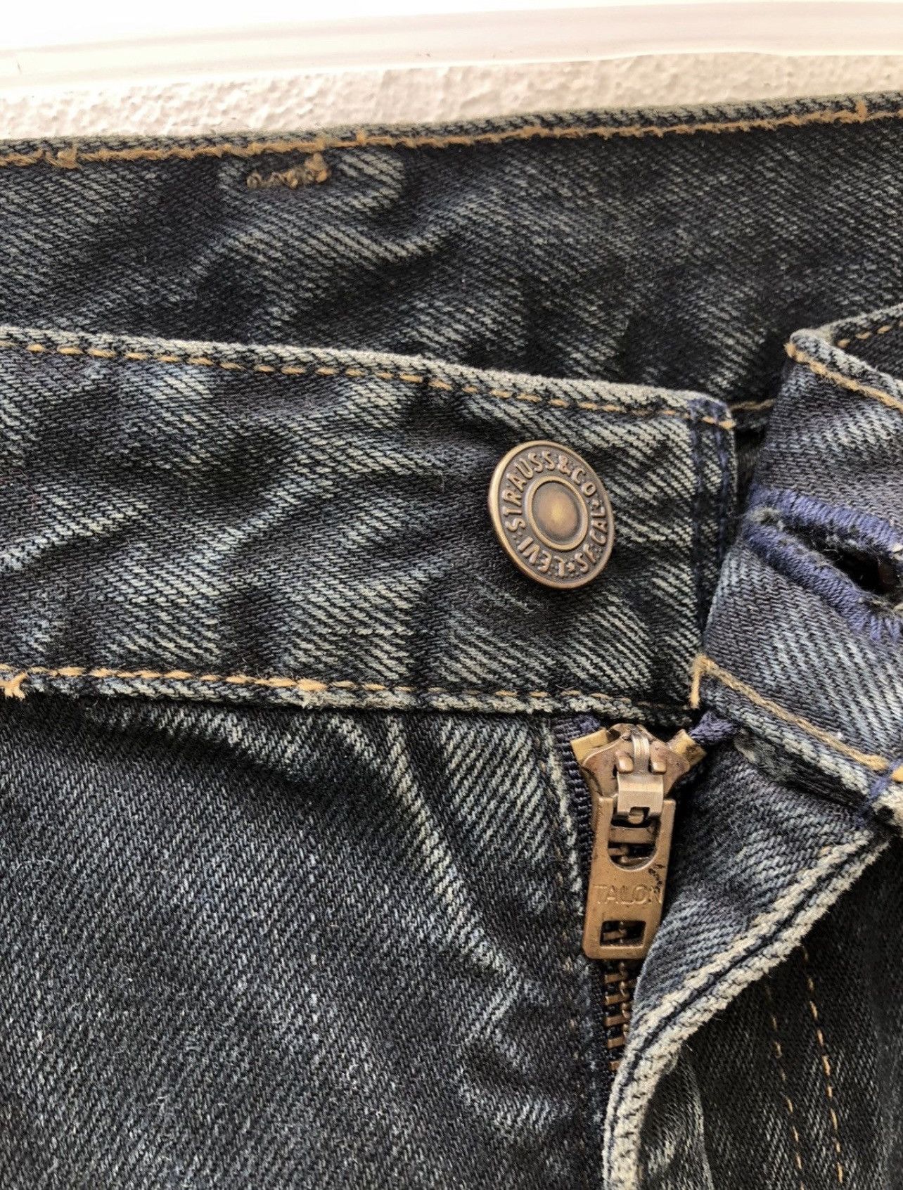 Levi's Vintage Clothing VTG 00s Levi’s 606 Big E Orange Tab Waxed Denim Slim Jeans Size US 33 - 8 Thumbnail