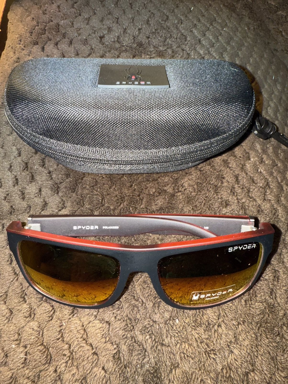 Spyder Spyder “Black Diamond” Polarized red mirror tint NEW! sp6014 Size 46 - 2 Thumbnail