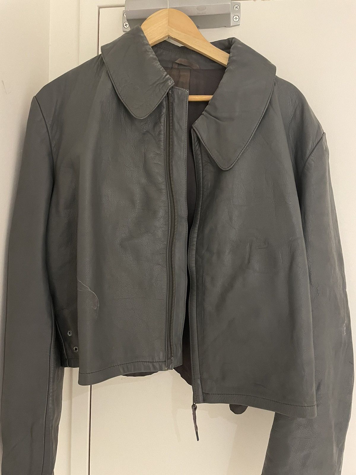 German leather submarine jacket 1980s