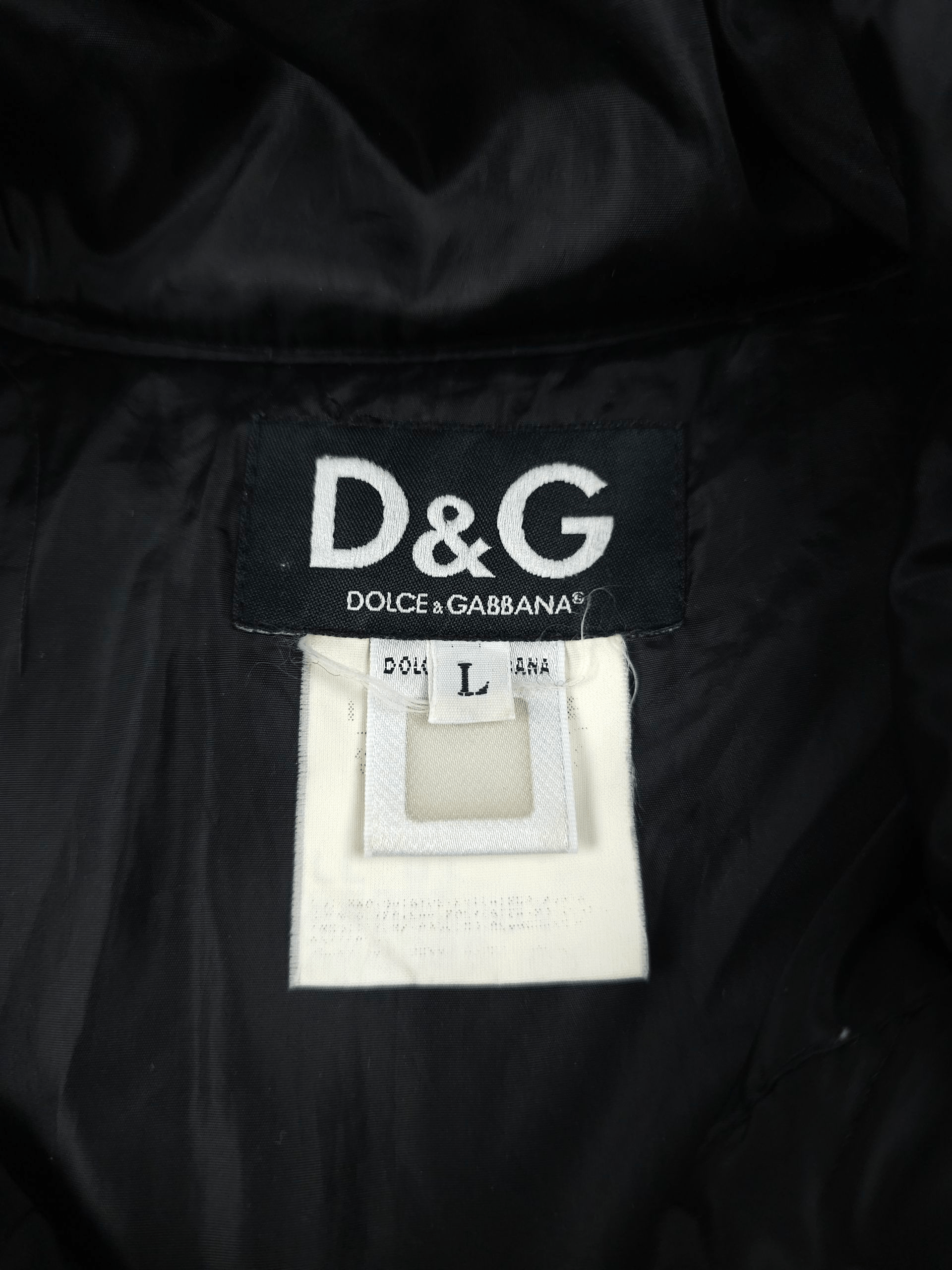Dolce & Gabbana 💎 Dolce & Gabbana Black Quilted Down Jacket Size L Size L / US 10 / IT 46 - 8 Thumbnail