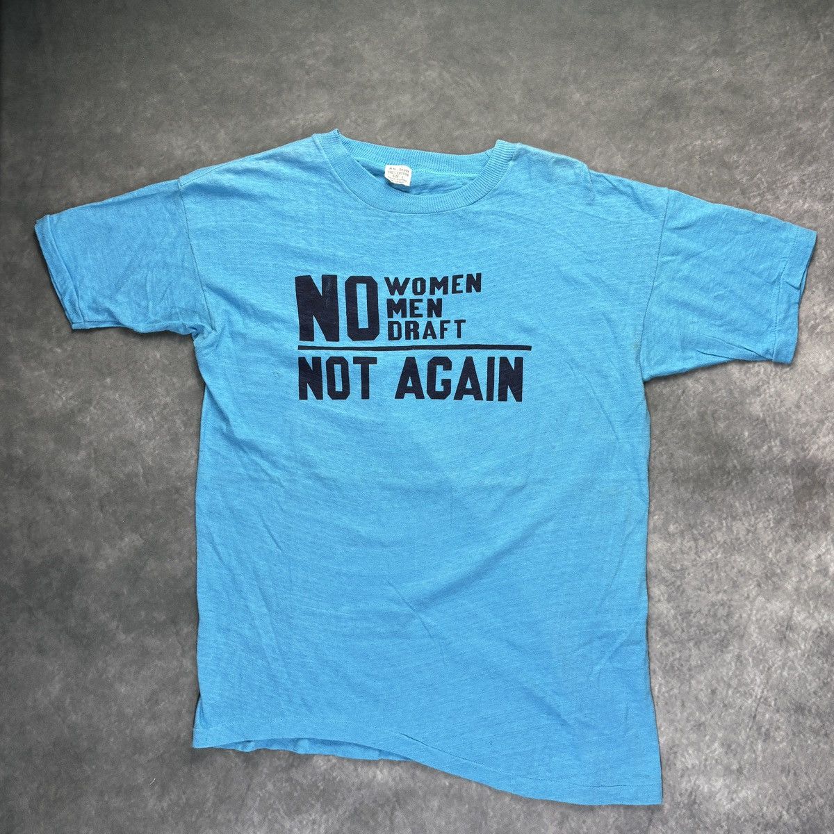 Vintage 1970s Anti Draft Tee True Vintage Political Protest Activist Size US M / EU 48-50 / 2 - 4 Thumbnail