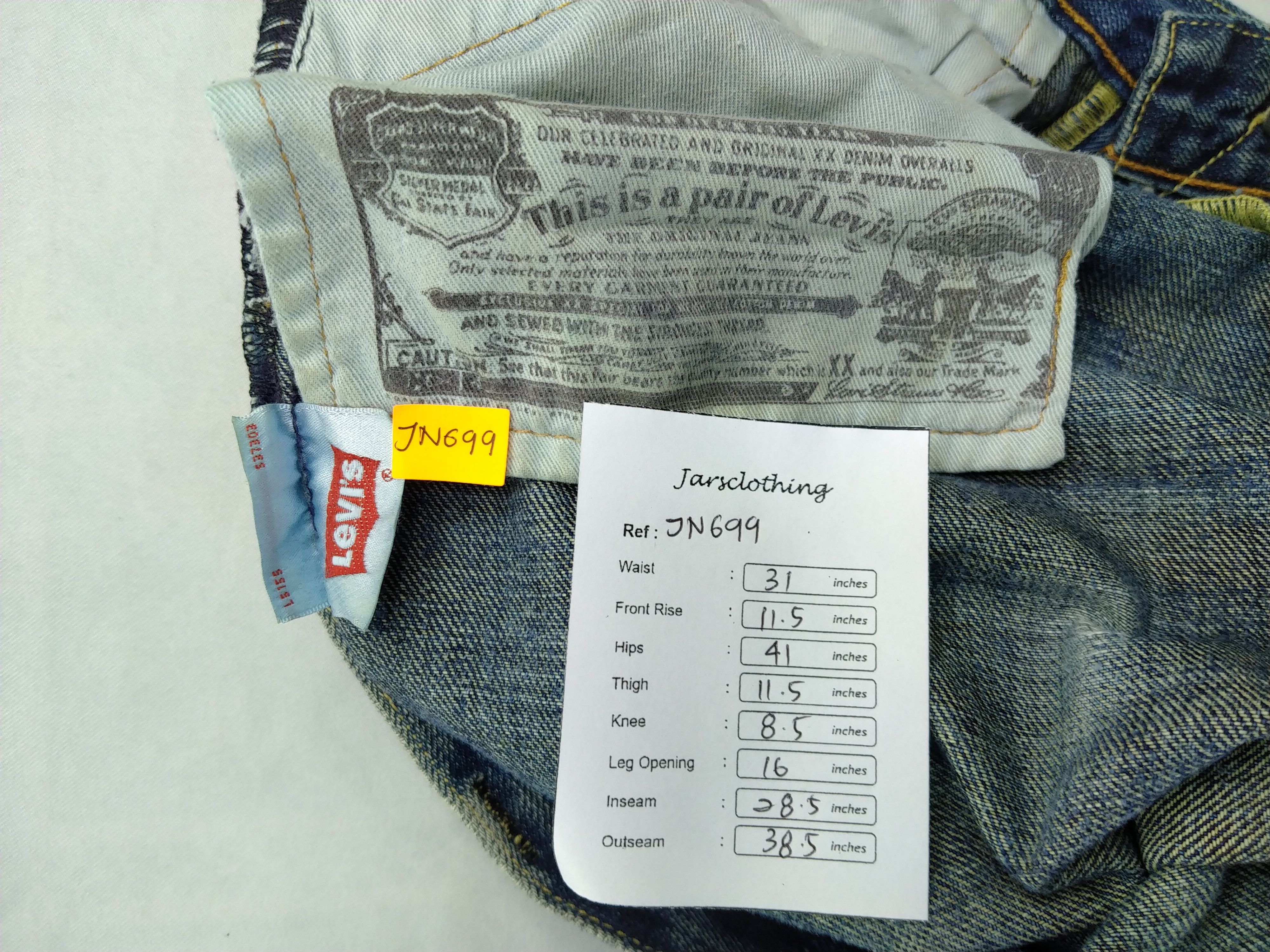 Levi's Vintage Levi's 501 Distressed Whisker Denim 31x28.5 JN699 Size US 31 - 8 Thumbnail