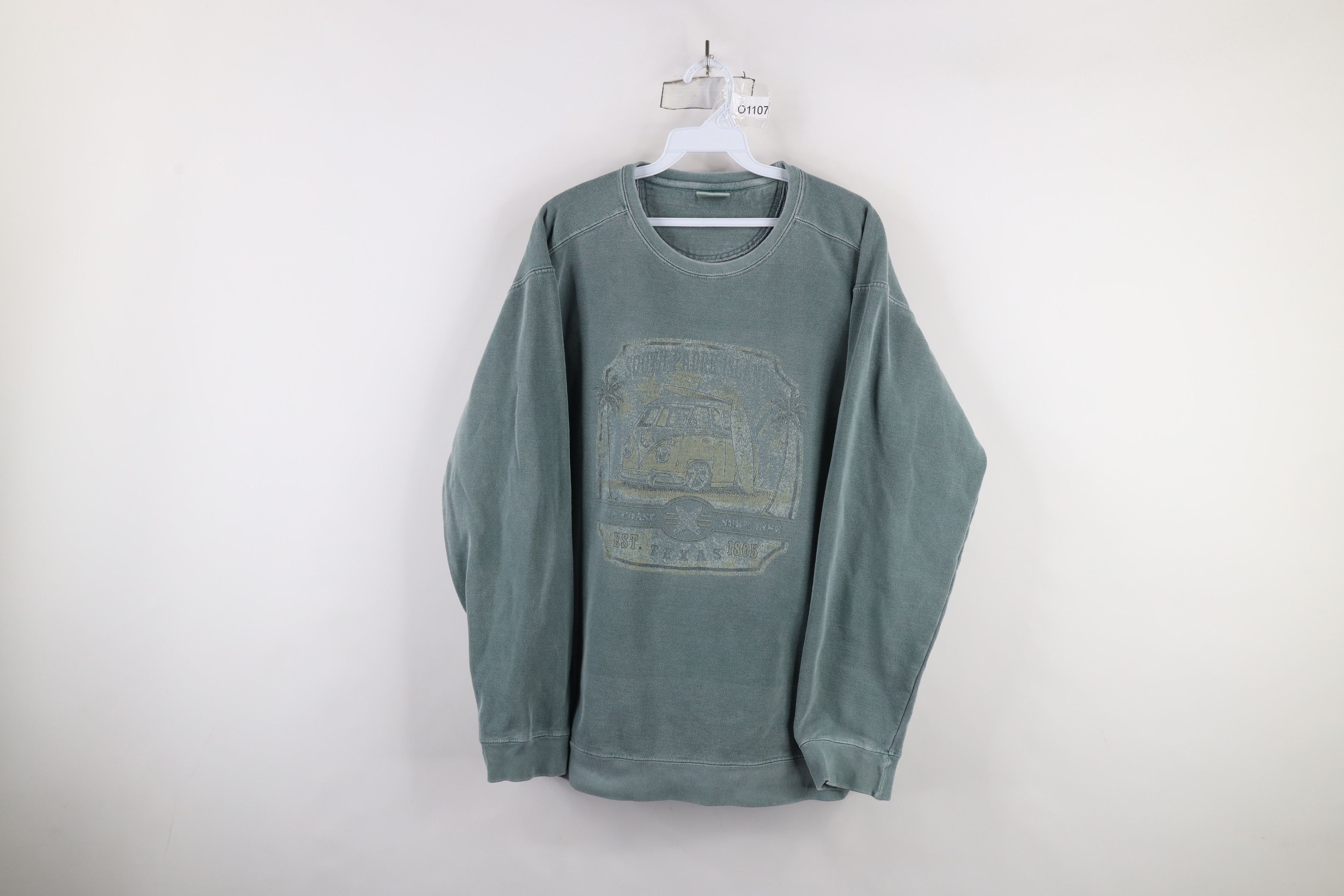 Vintage Vintage 90s Streetwear Stonewash Padre Island Sweatshirt Size US L / EU 52-54 / 3 - 1 Thumbnail
