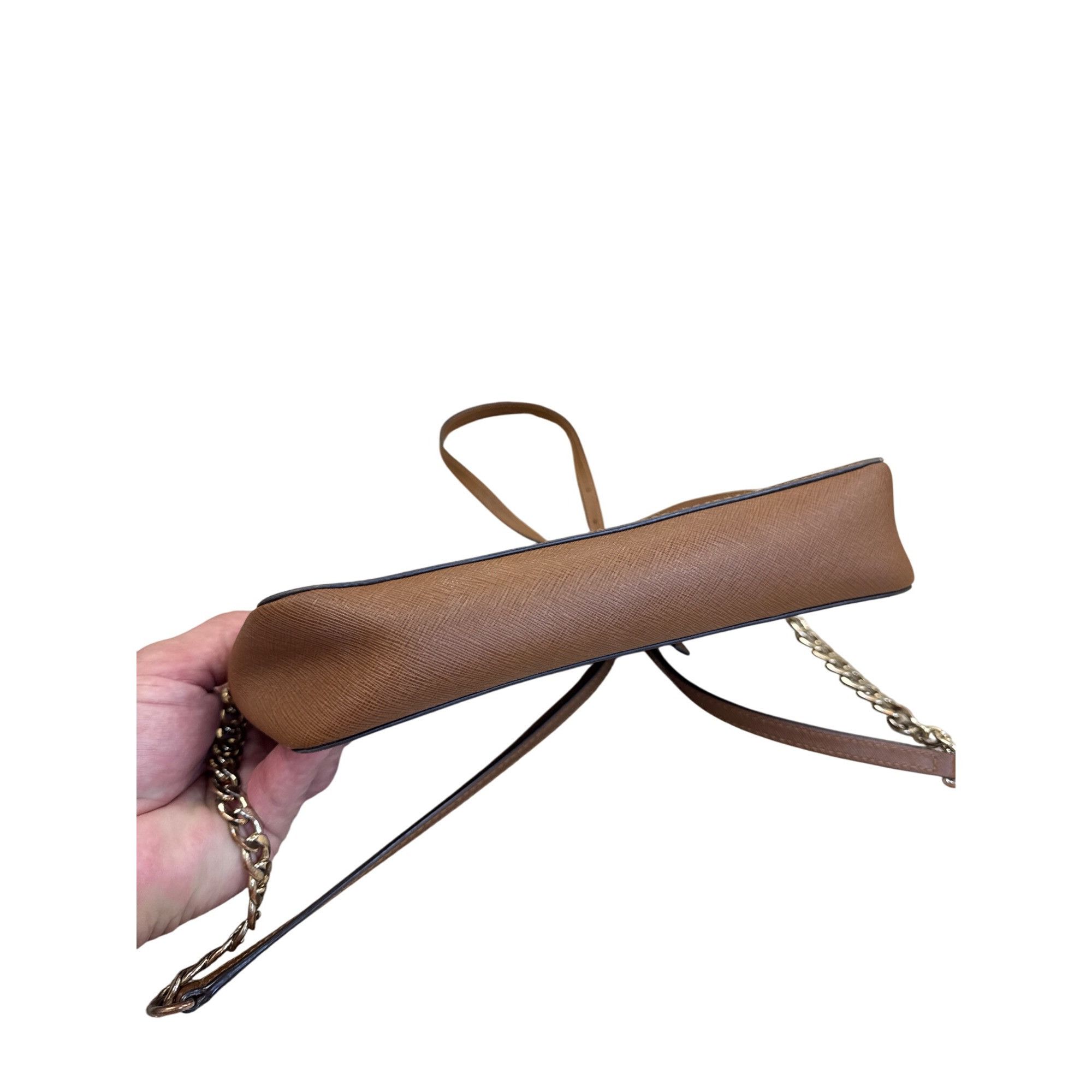 Michael Kors Michael Kors Womens Brown Leather Small Crossbody Purse SKU Size ONE SIZE - 7 Thumbnail
