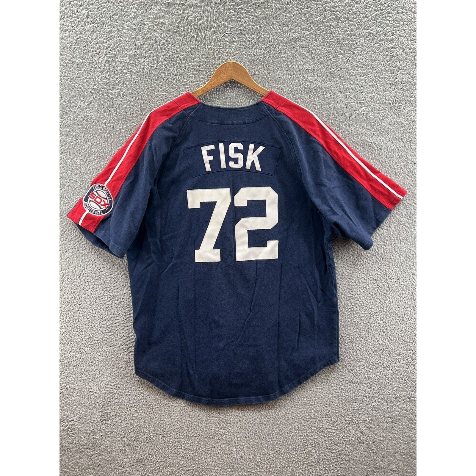 Nike Nike Cooperstown Collection Fisk 27 Chicago White Sox Jersey Size US M / EU 48-50 / 2 - 2 Thumbnail