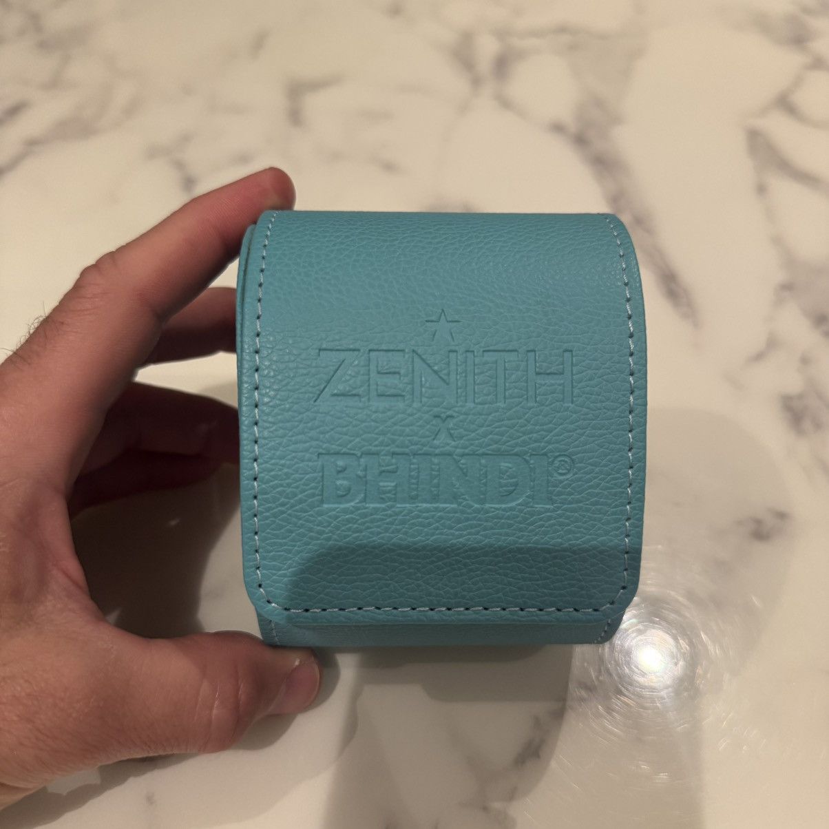 ZENITH Zenith x Bhindi Leather Watch Travel Case in Tiffany Blue Size ONE SIZE - 1 Thumbnail