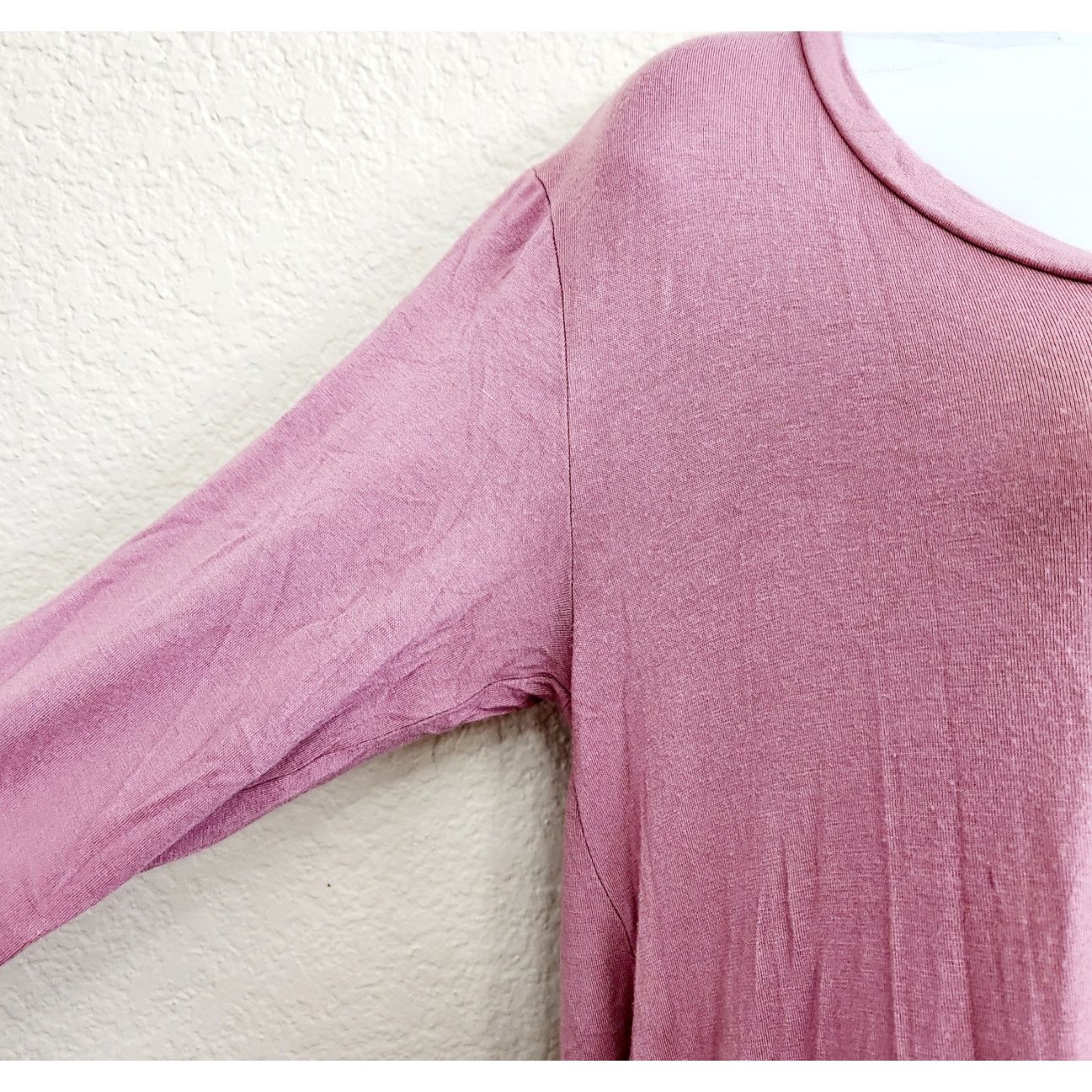 Other Doublju Dusty Rose Shark Bite Hem Top Medium Flowy Stretchy Size M / US 6-8 / IT 42-44 - 2 Thumbnail