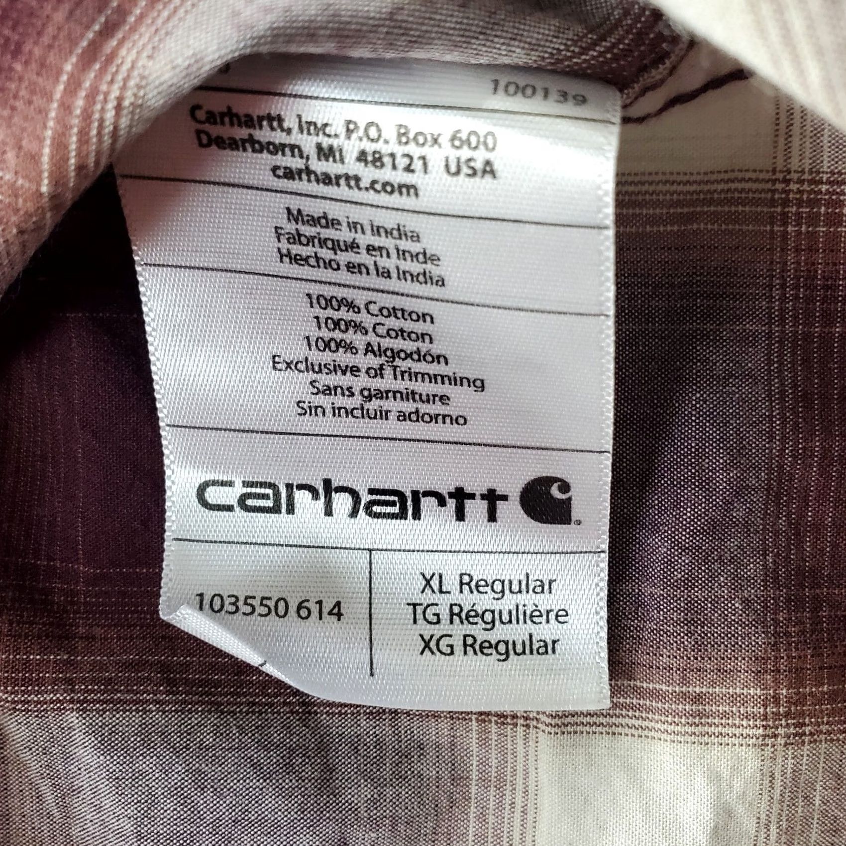 Carhartt Carhartt Mens XL Multi Plaid Relaxed Short Sleeve Button-Up Shirt Size US XL / EU 56 / 4 - 6 Thumbnail