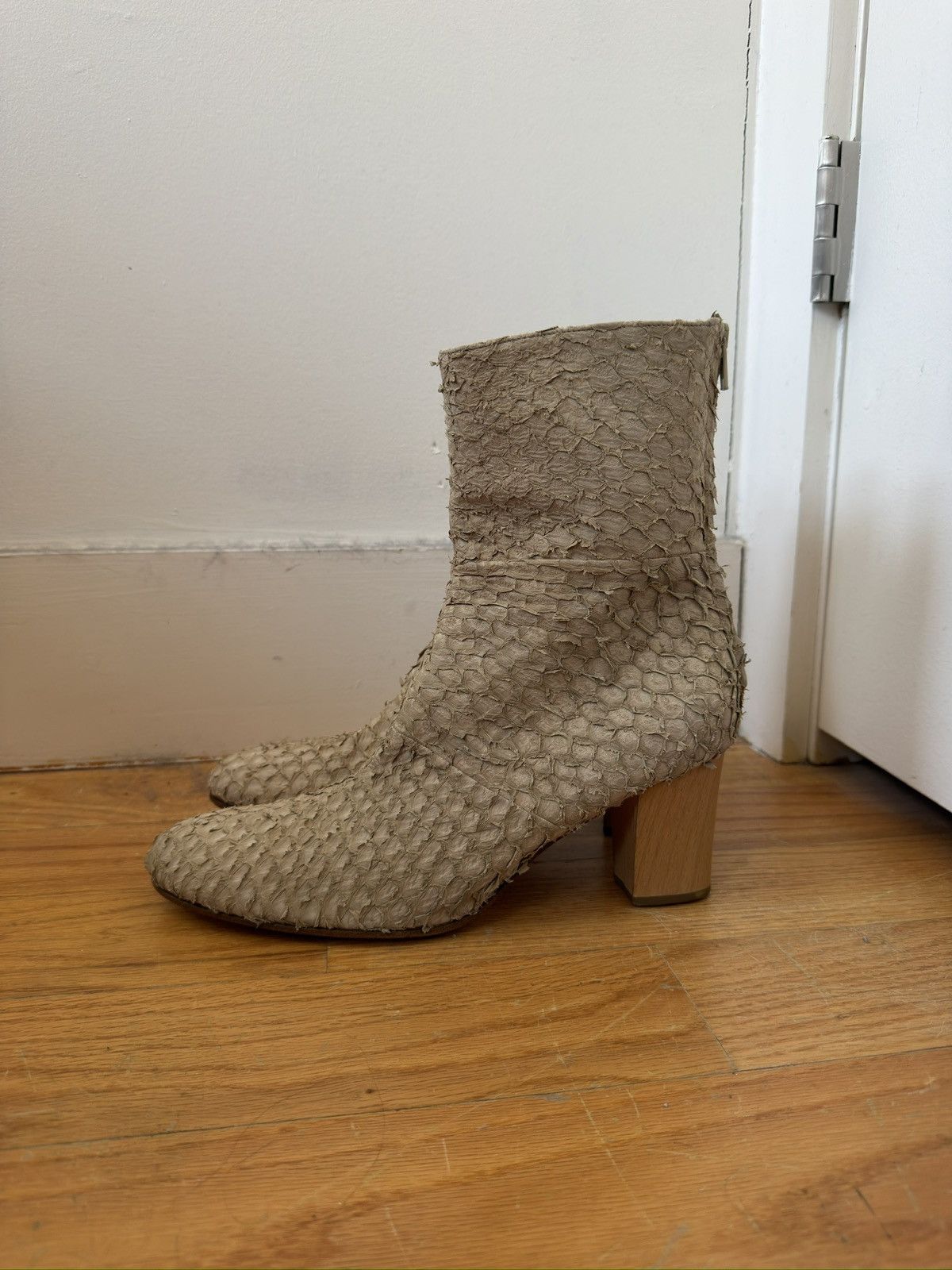 Helmut Lang FW02 Perchskin Heeled Boots Size US 10 / IT 40 - 2 Thumbnail