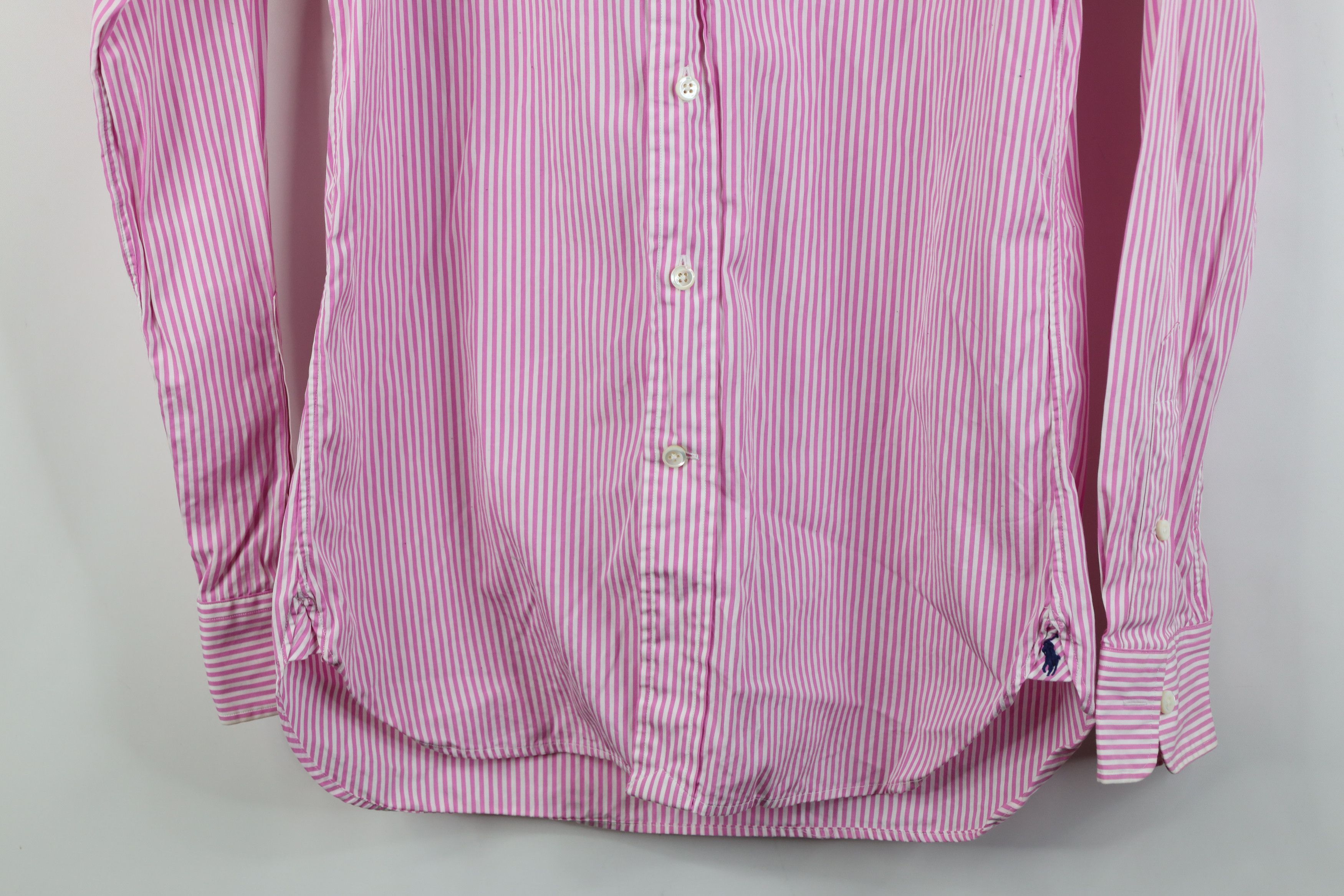 Ralph Lauren Vintage 90s Ralph Lauren Striped Collared Button Shirt Pink Size US M / EU 48-50 / 2 - 3 Thumbnail