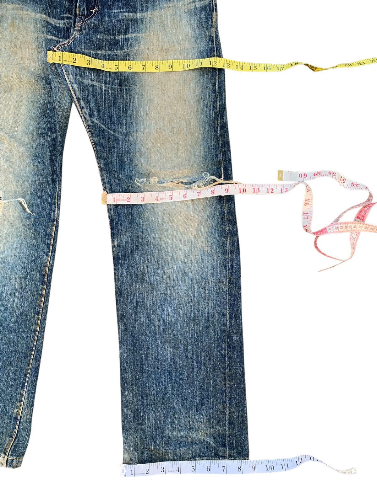 Edwin VINTAGE EDWIN SELVEDGE 505s JAPANESE DISTRESSED DENIM Size US 32 / EU 48 - 20 Thumbnail