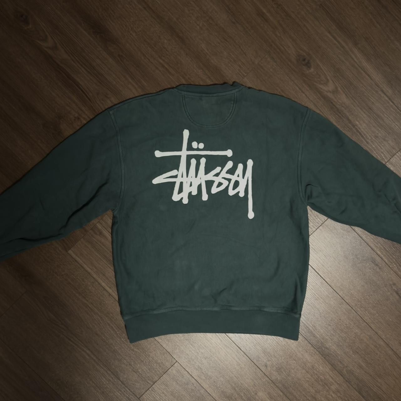 Stussy Stussy Pigment Dyed Green Crewneck Sweatshirt Size US L / EU 52-54 / 3 - 3 Thumbnail