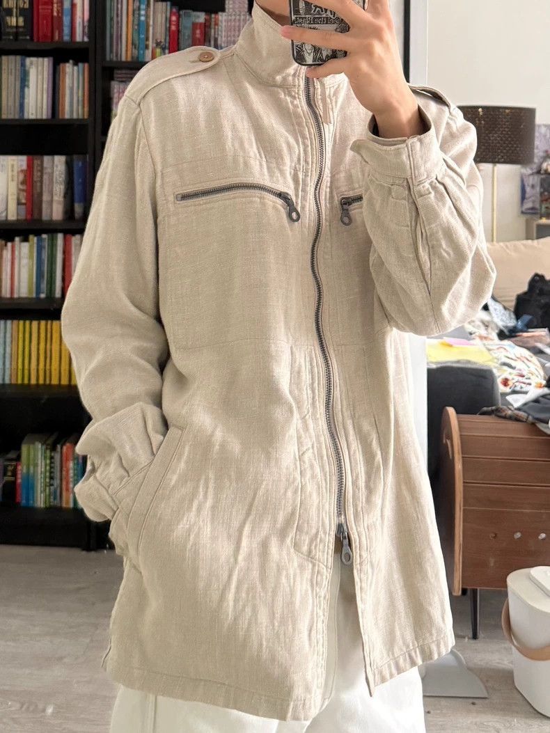 Yohji Yamamoto Yohji Yamamoto Yohji Yamamoto Y's Men Linen Jacket Size US M / EU 48-50 / 2 - 9 Thumbnail