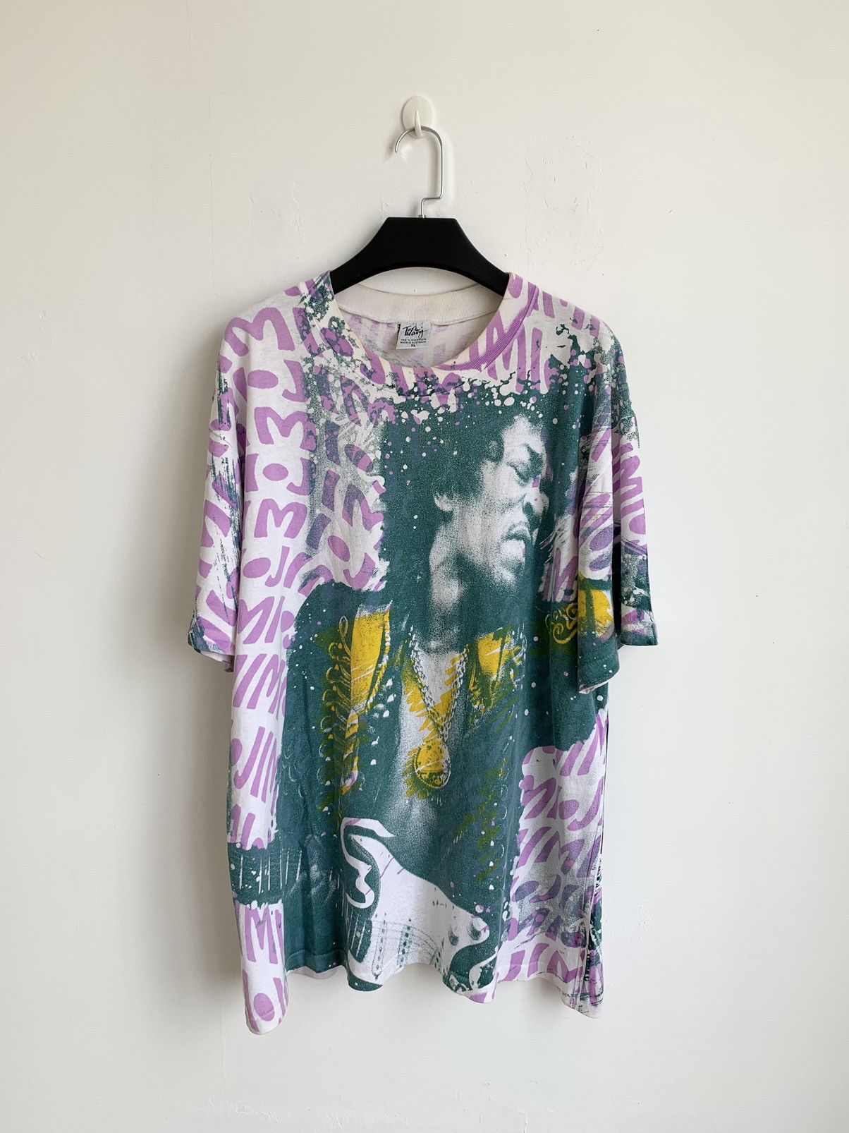 Vintage Vintage 90s Jimi Hendrix Mosquitohead Overprint Shirt Size US XL / EU 56 / 4 - 1 Thumbnail