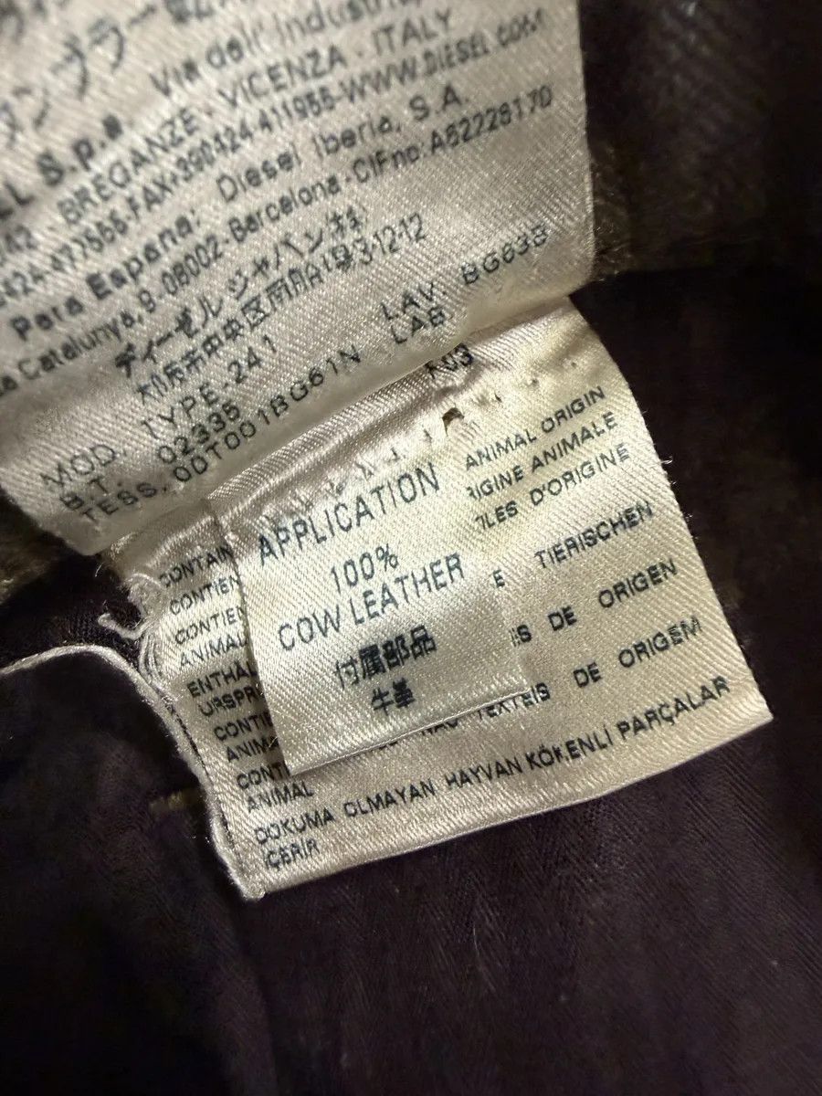Diesel Diesel Black Gold Brown Cow Leather Dark Pants Size US 31 - 9 Thumbnail
