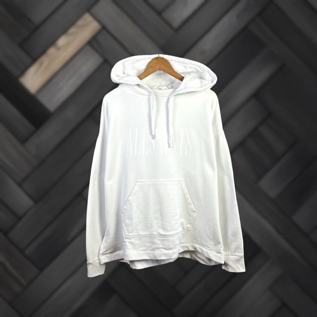 Allsaints Allsaints Hoodie Men's L Long Sleeve White Pullover Size US L / EU 52-54 / 3 - 1 Thumbnail