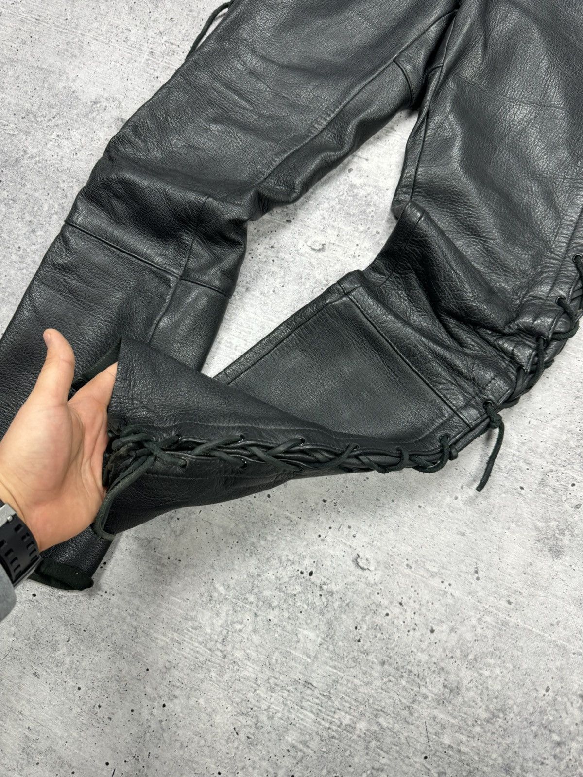Genuine Leather Vintage 90’s Y2K Style Casual Cowboy Genuine Leather Pants Size US 30 / EU 46 - 10 Thumbnail