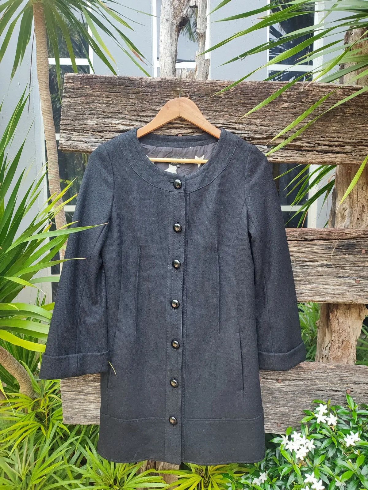 Sonia Rykiel Sonia Rykiel Wool Blend Star-Lined Coat – Made in France Size S / US 4 / IT 40 - 1 Thumbnail