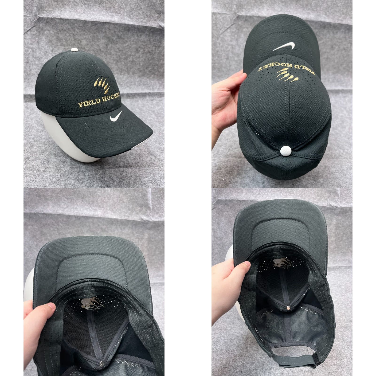 Nike Nike Field Hockey Hat Cap Strap Back Adult Gray Legacy91 Dri-Fit 100% Polyester Shirt? Size ONE SIZE - 8 Thumbnail