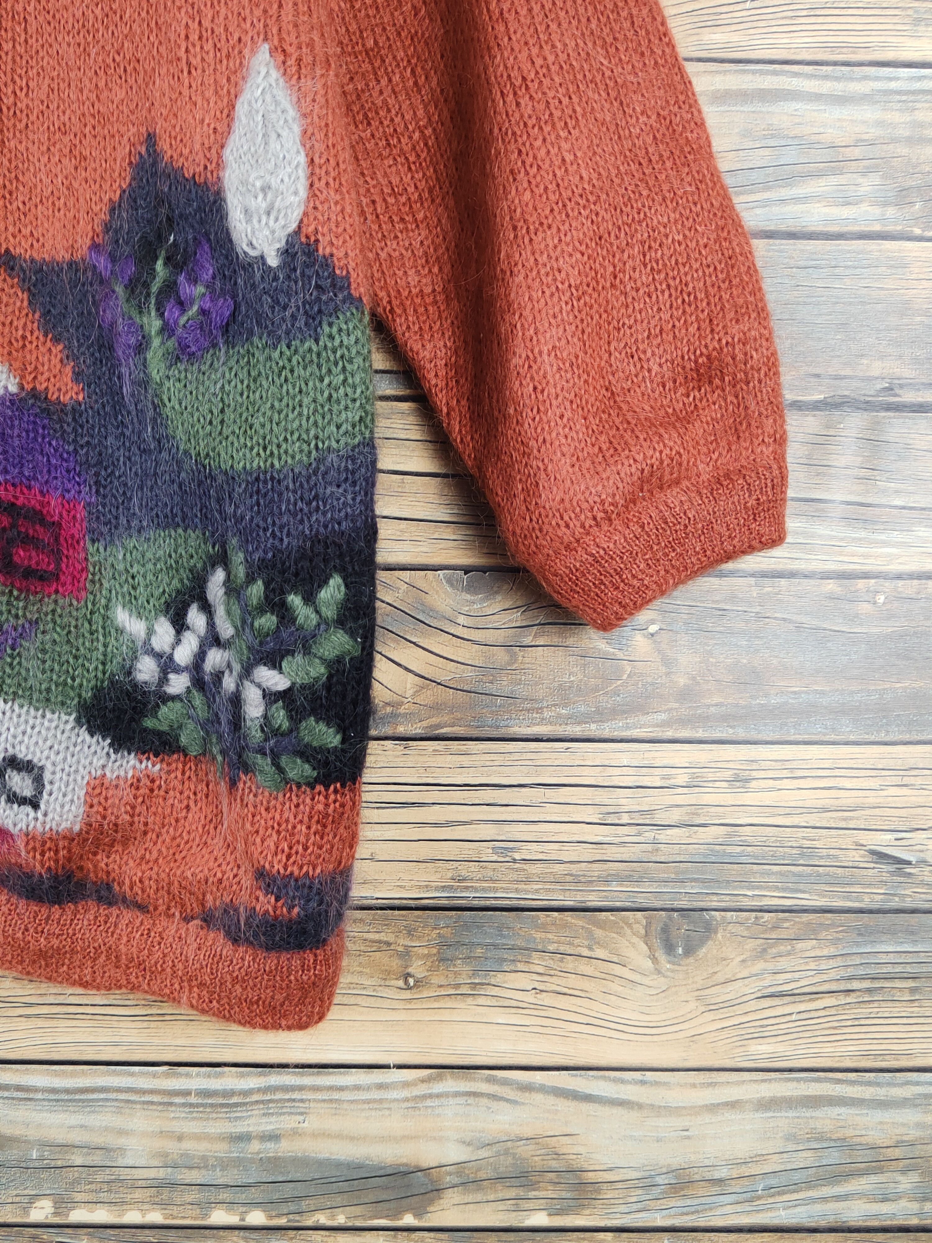 Japanese Brand Carion Dark Orange Knitwear Wool Sweaters #W2139 Size L / US 10 / IT 46 - 6 Thumbnail