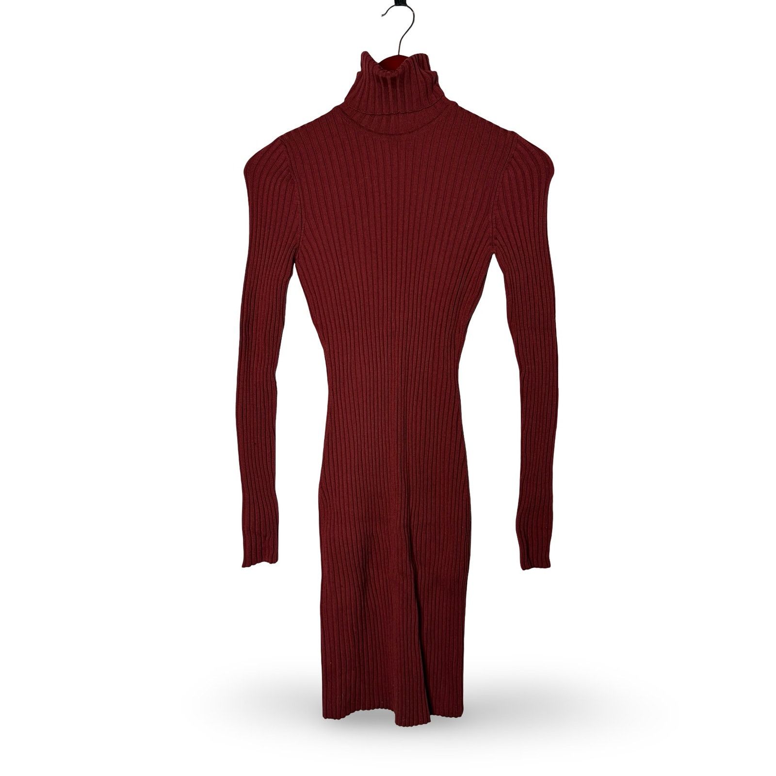 Wolford Wolford Burgundy Red Merino Wool Ribbed Turtleneck Dress XS Size XS / US 0-2 / IT 36-38 - 2 Thumbnail