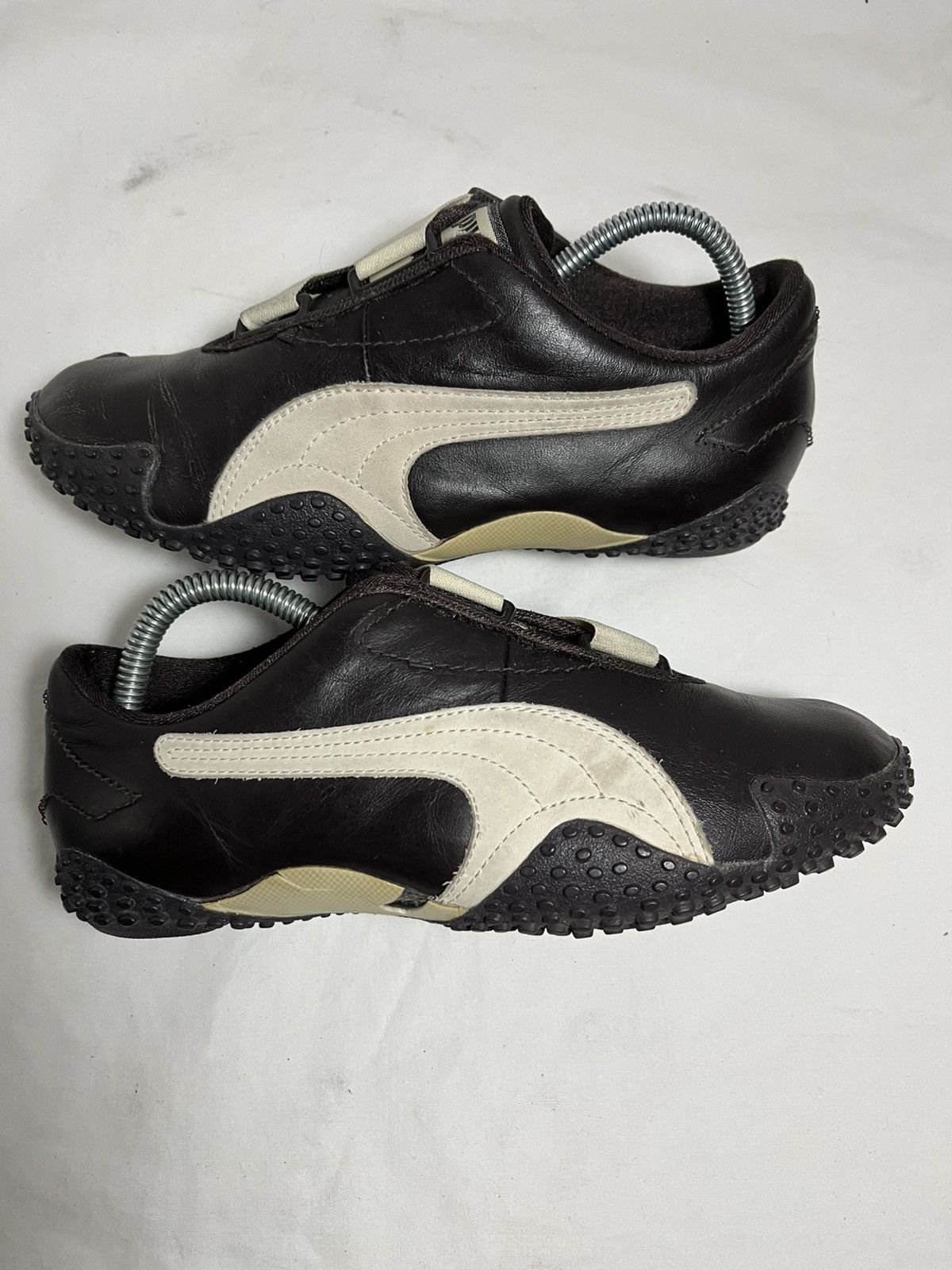 Puma × Vintage Vintage 2000s Leather Puma Mostro Y2k Metal/Blue Sneakers Size US 4.5 / IT 34.5 - 2 Thumbnail