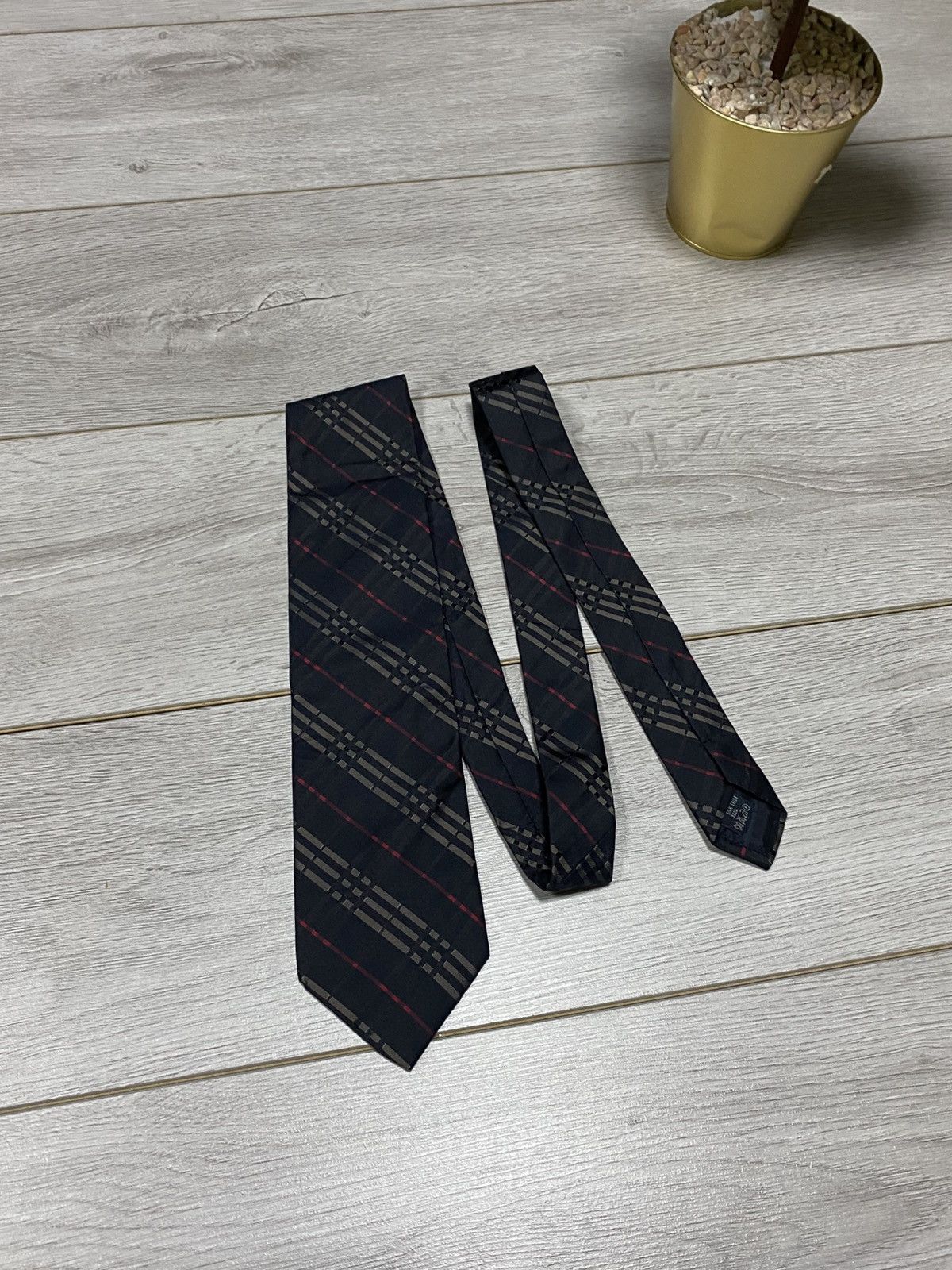 Burberry Burberry London nova blue dark check silk tie plaid Size ONE SIZE - 1 Thumbnail