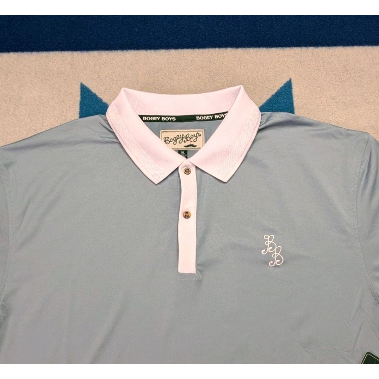 Vintage Bogey Boys Polo Shirt Performance Golf Stretch Sleeve XL Men Size US XL / EU 56 / 4 - 2 Thumbnail