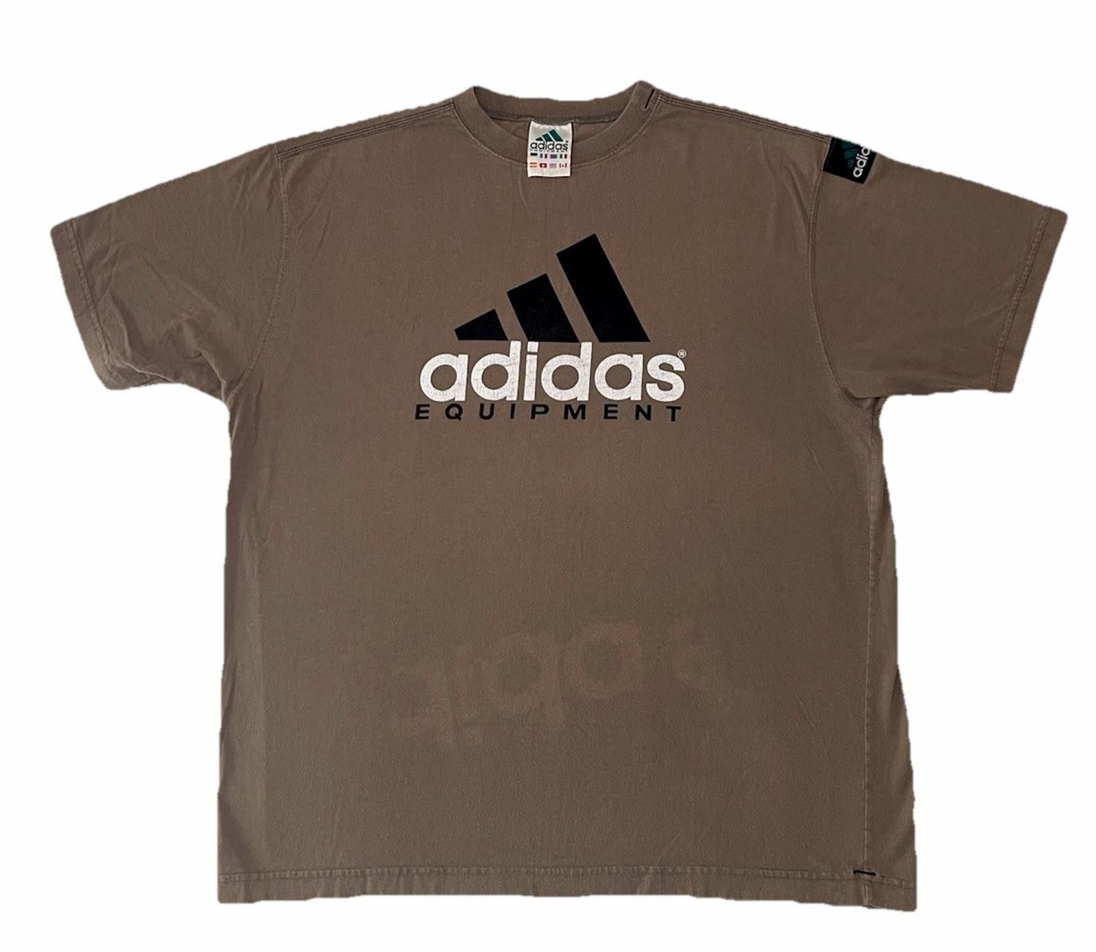 Adidas 1990’s Adidas Equipment T-Shirt Tan XL Cool Sunfade Logo Size US XL / EU 56 / 4 - 1 Thumbnail