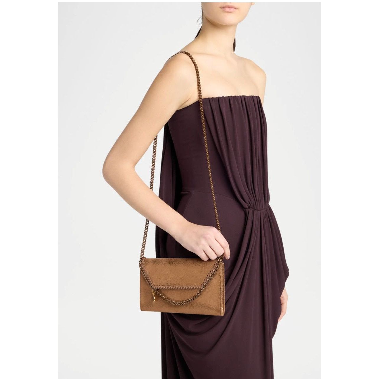 Stella McCartney Stella McCartney Bronze Shiny Chamois Wallet on chain Size ONE SIZE - 2 Thumbnail