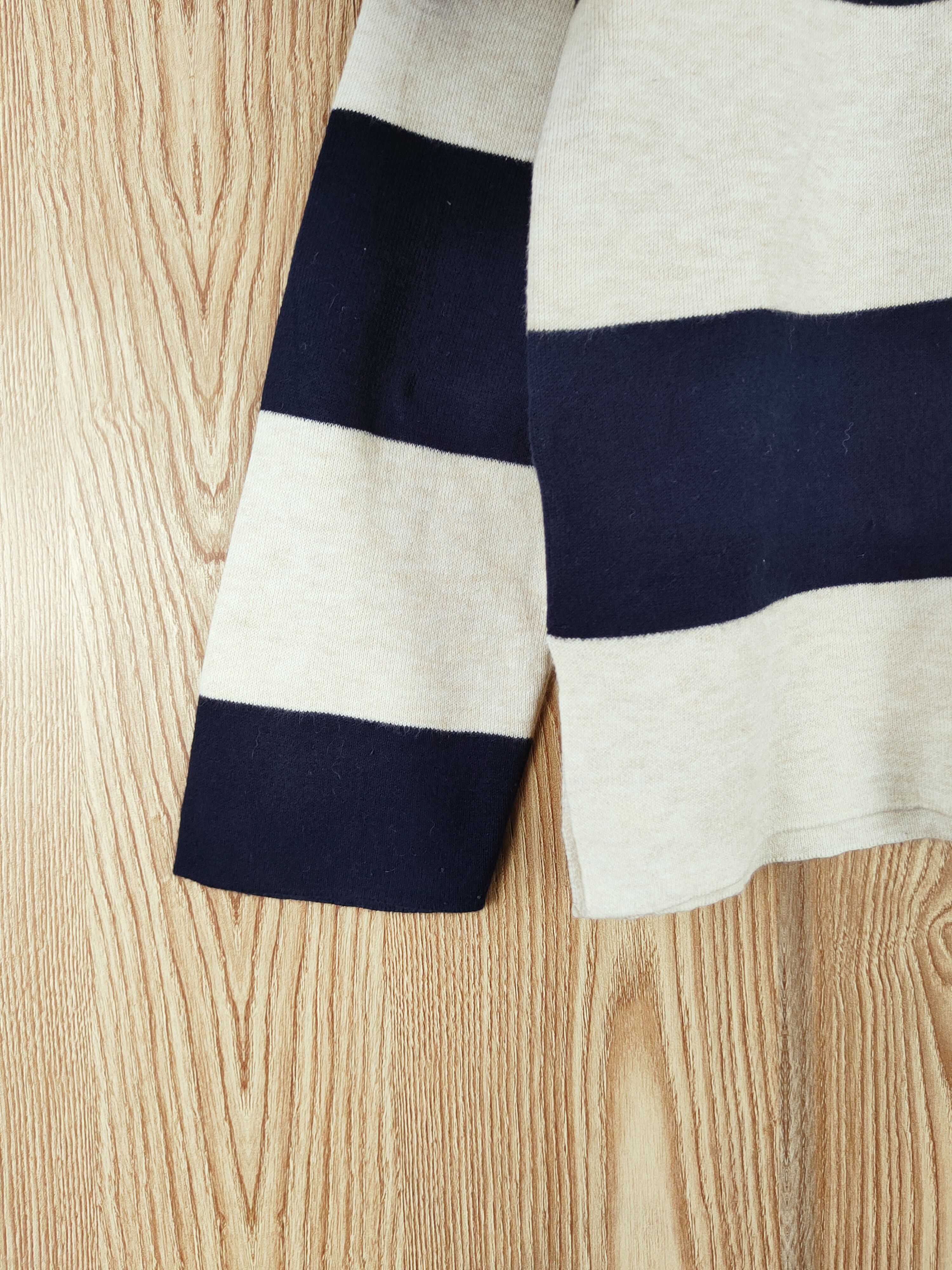 Homespun Knitwear Japane stripe Navy Knitwear sweatshirt #W347 Size L / US 10 / IT 46 - 4 Thumbnail