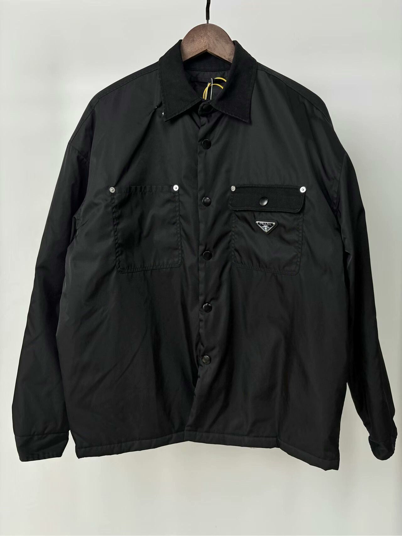 Prada prada black outerwear with triangle logo Size US M / EU 48-50 / 2 - 1 Thumbnail