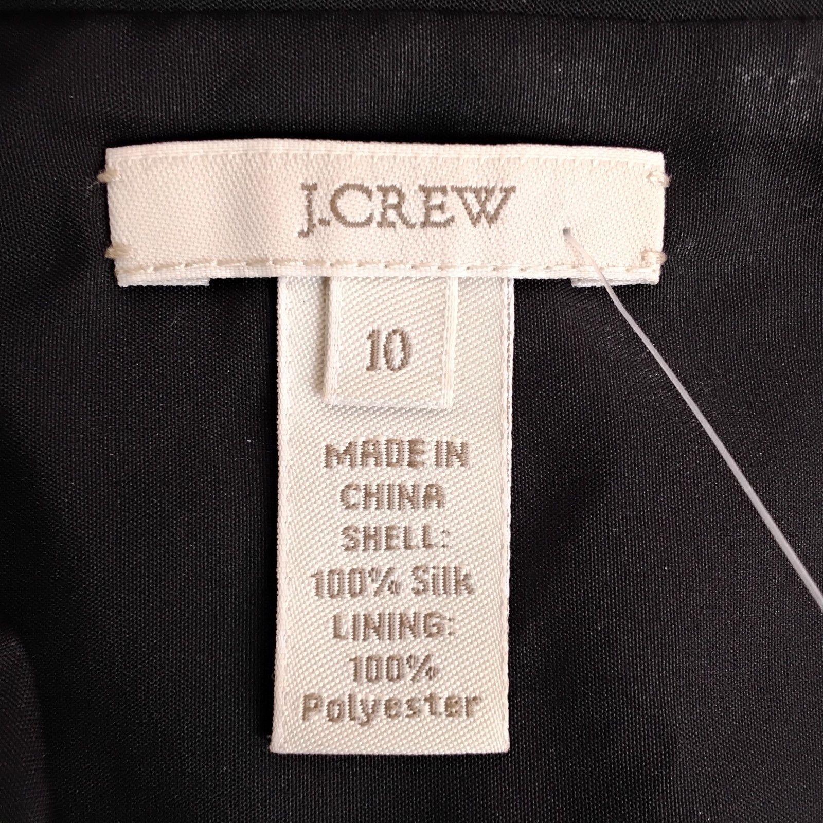 J.Crew J.Crew 100% Silk V-Neck Dress Women's 10 Black Chiffon NWT Size L / US 10 / IT 46 - 9 Thumbnail