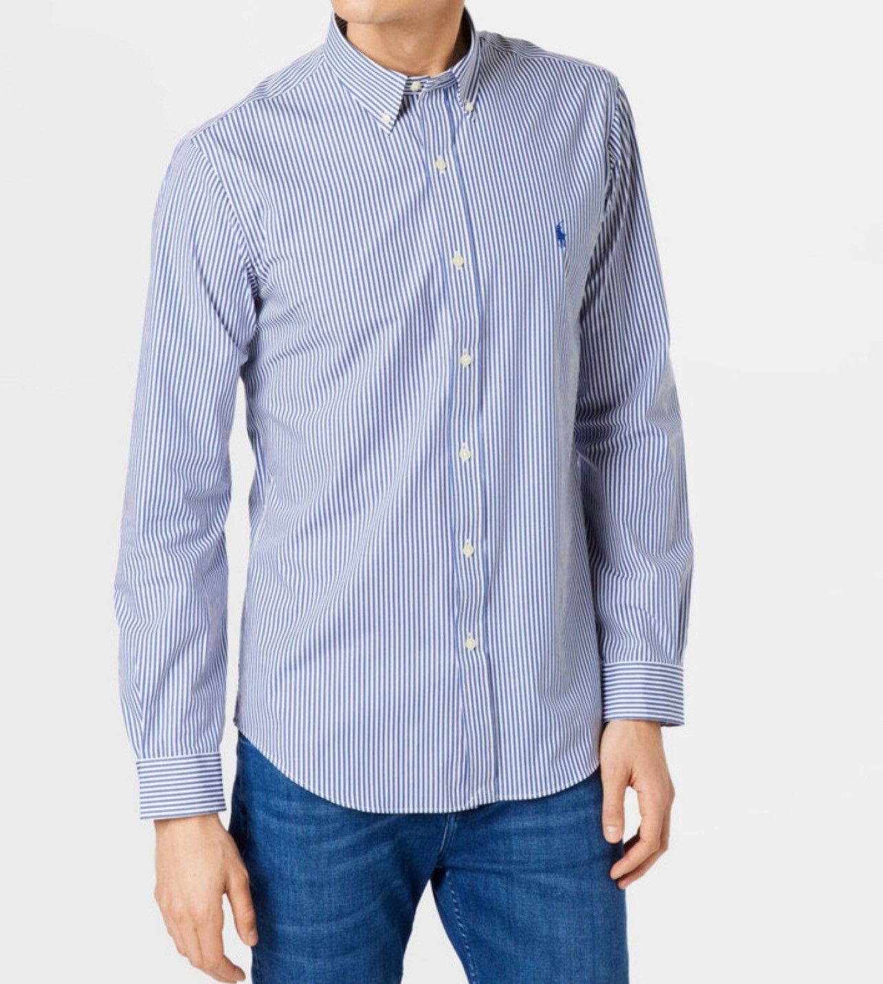 Polo Ralph Lauren Polo Ralph Lauren Slim Fit Striped Shirt Navy White – Size L Size US L / EU 52-54 / 3 - 5 Thumbnail
