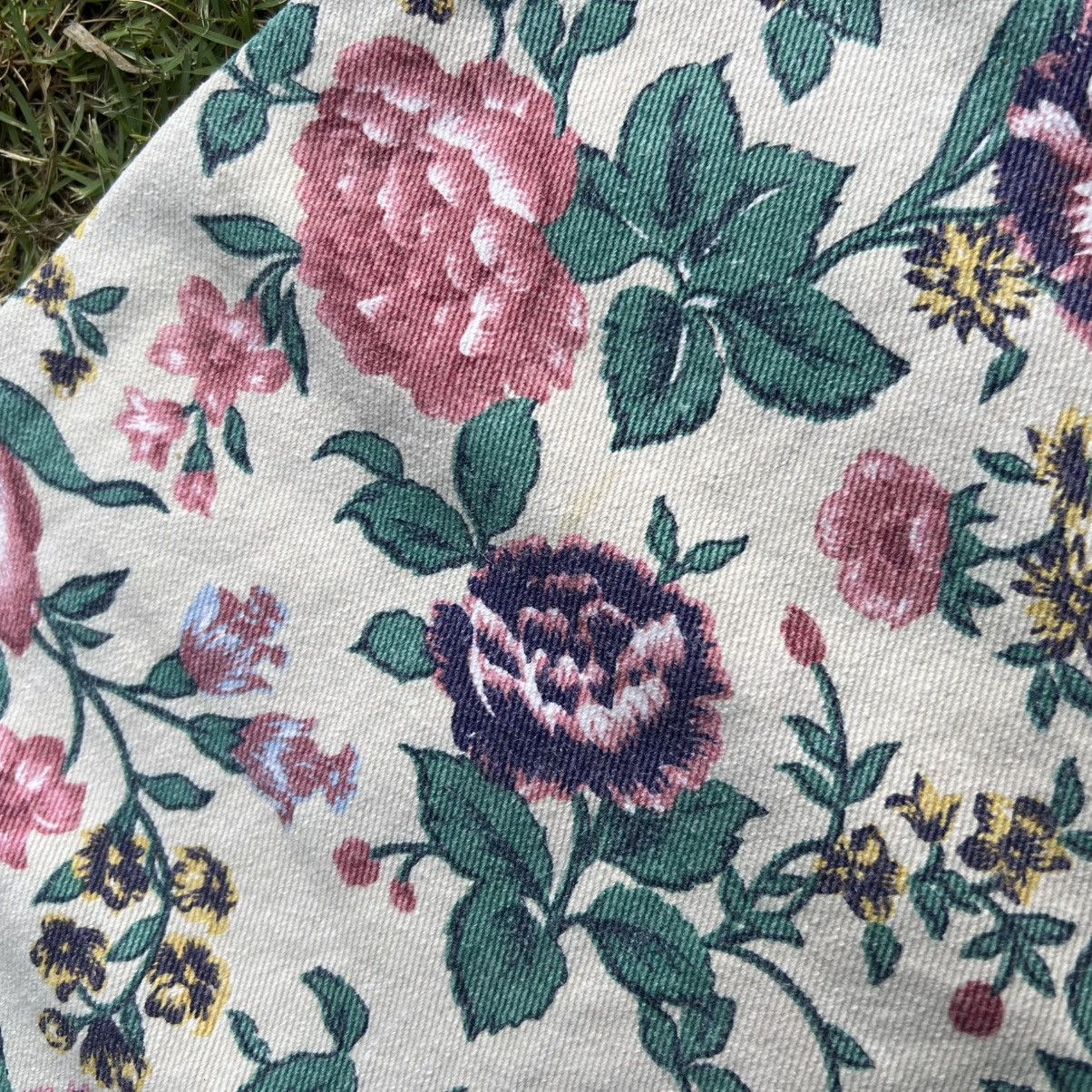 Japanese Brand “VINTAGE” FULL PRINT FLORAL DENIM JEANS STATEMENT PIECE Size US 28 / EU 44 - 17 Thumbnail