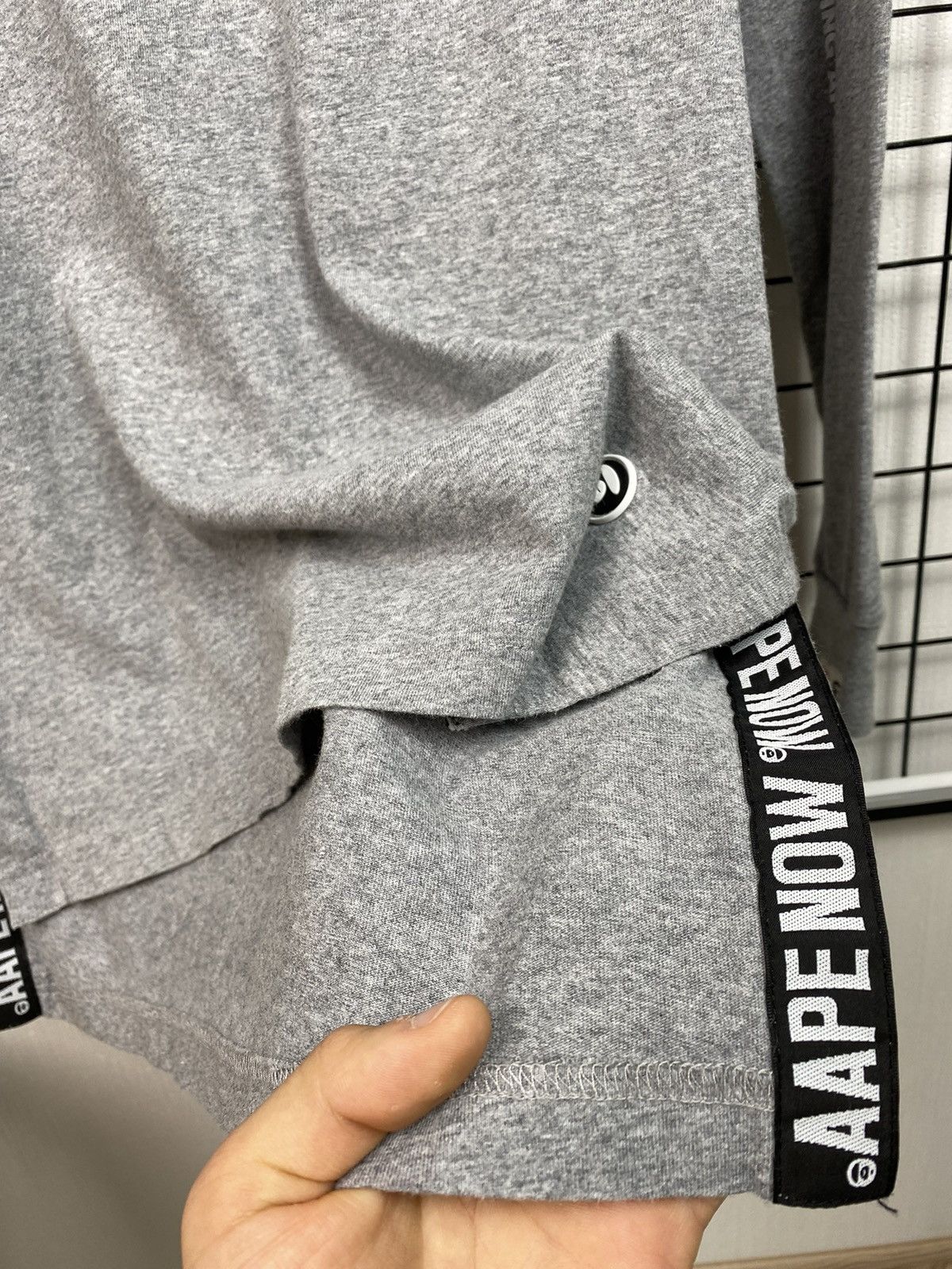 Aape × Japanese Brand Aape Long Sleeve Tee Men’s S Grey By A Bathing Ape T shirt Size US S / EU 44-46 / 1 - 7 Thumbnail